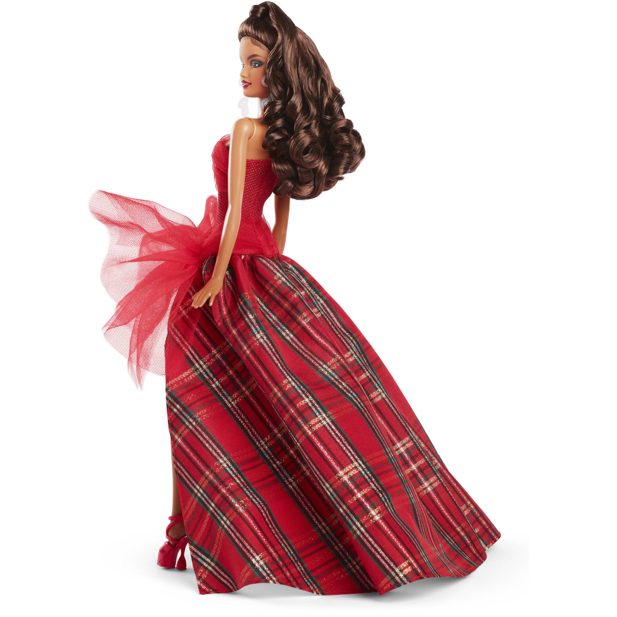 Barbie 2024 Holiday Barbie Dolls, Seasonal Collector Gift, Barbie Signature, Plaid Gown With Red Bow - Image 5
