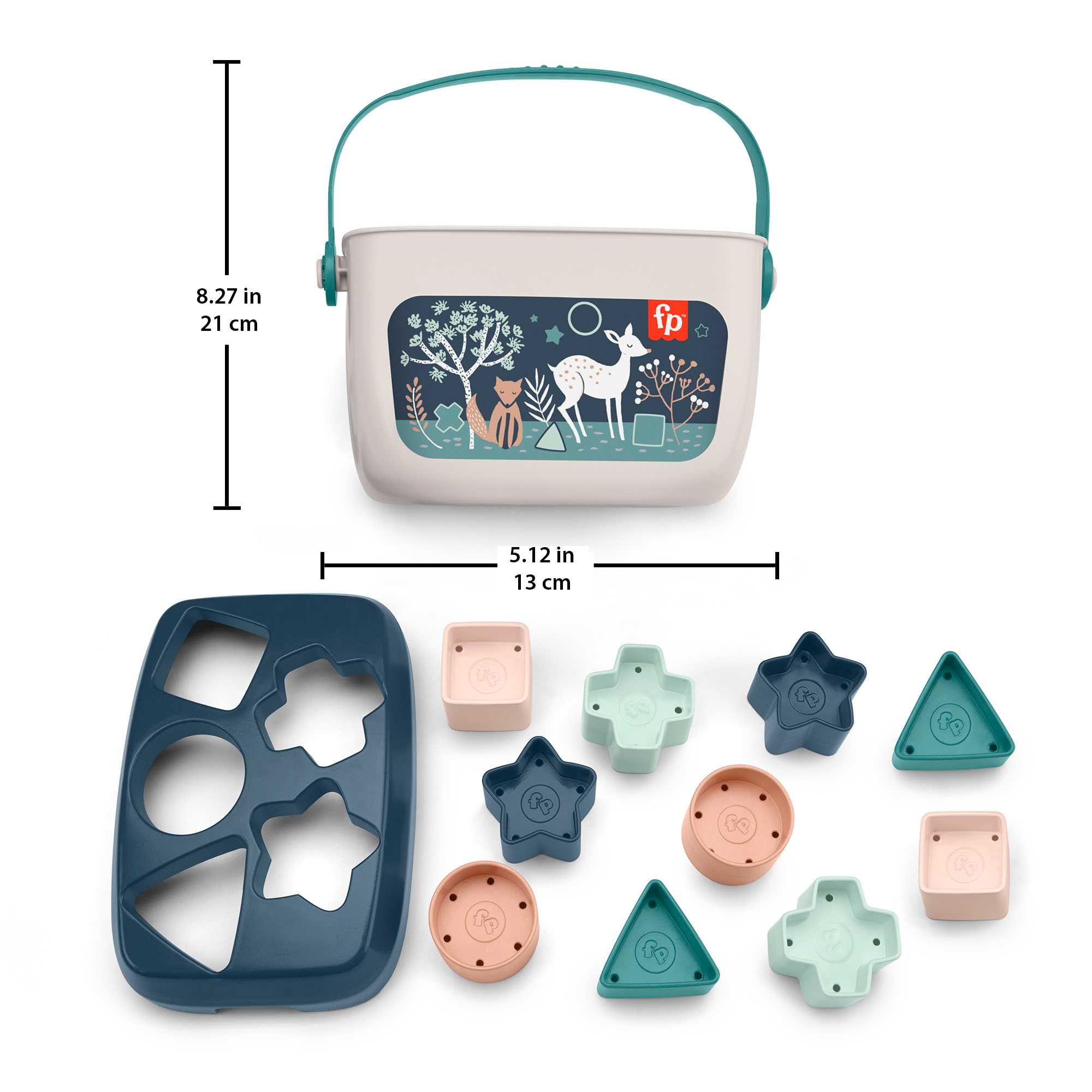 Fisher-Price Baby's First Blocks - Navy Fawn, Shape-Sorting Toy - Image 5