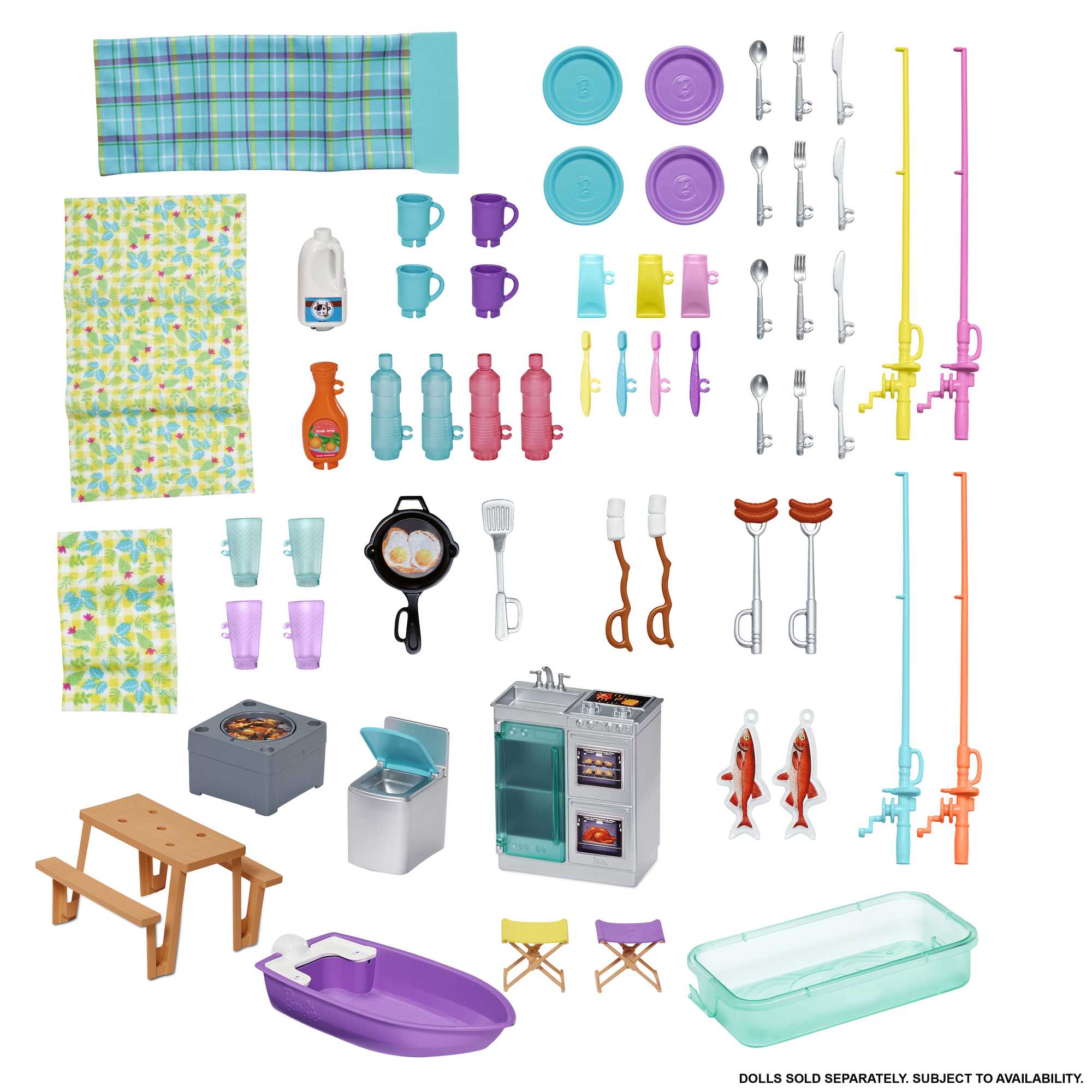 Barbie Camper, Doll Playset With 50 Accessories, Truck, Boat And House, 3-In-1 Dream Camper - Image 5