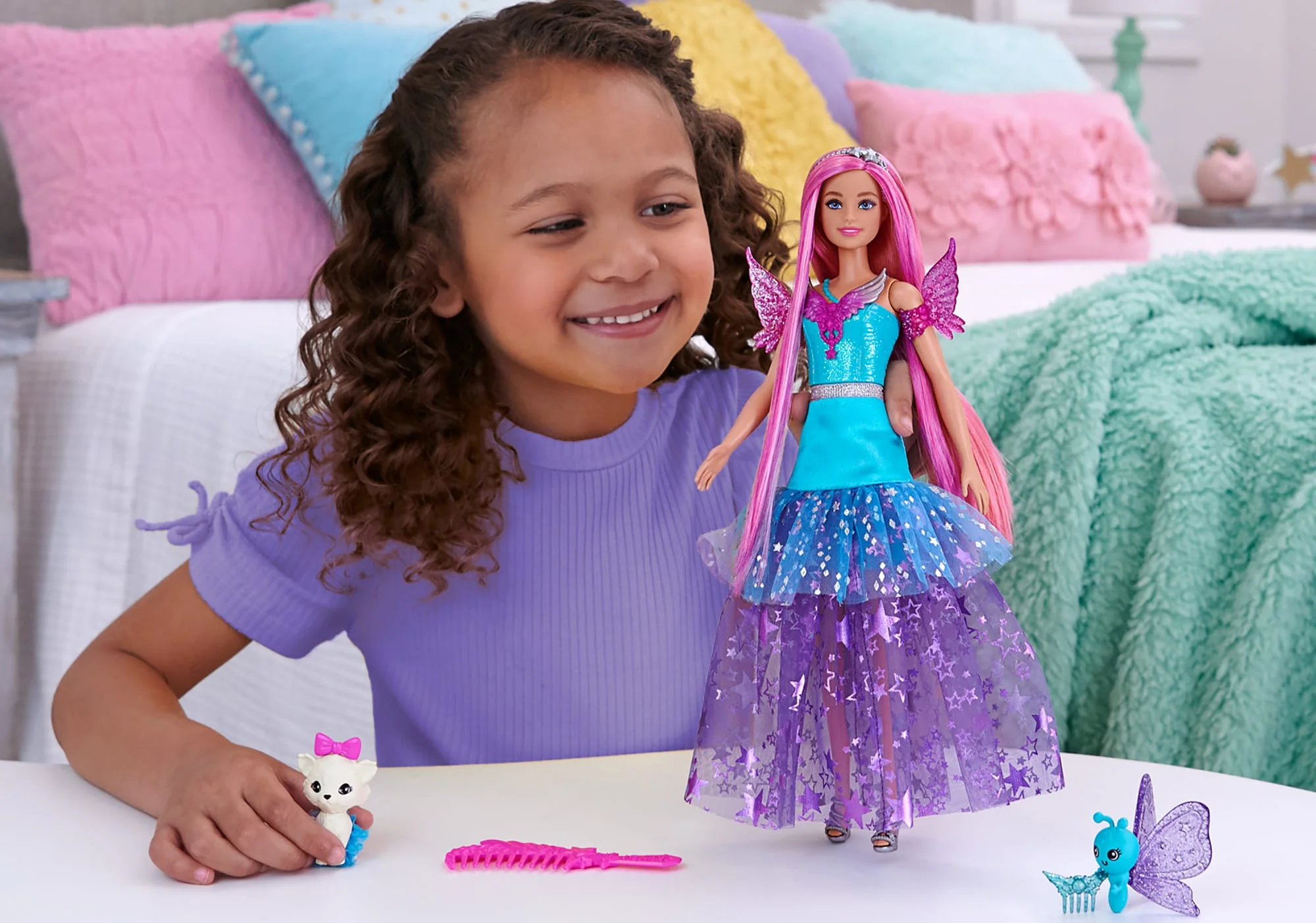 Barbie Doll With 2 Fantasy Pets, Barbie “Malibu” From Barbie A Touch Of Magic - Image 2