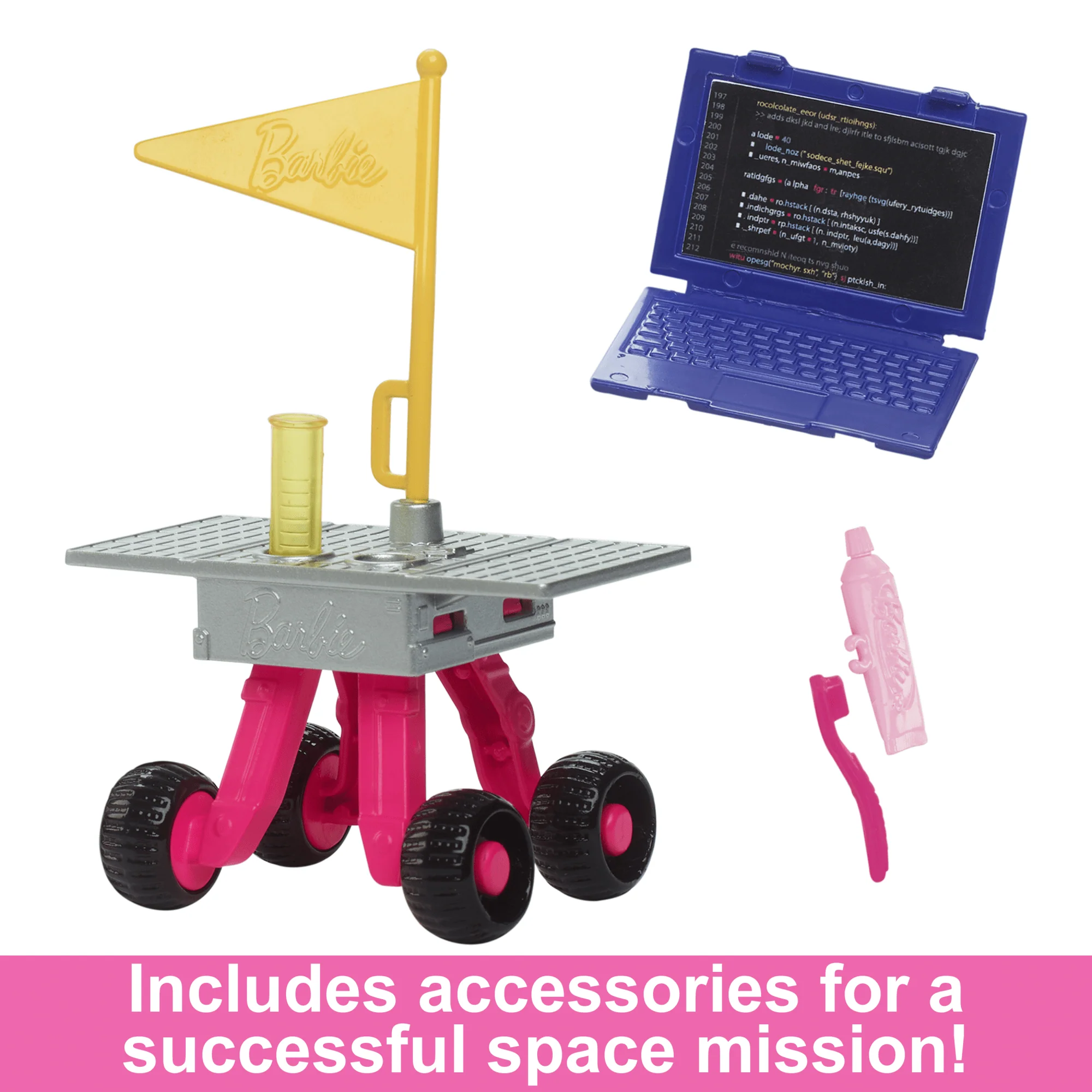 Barbie 65th Anniversary Careers Astronaut Doll & 10 Accessories Including Rolling Rover & Space Helmet - Image 4