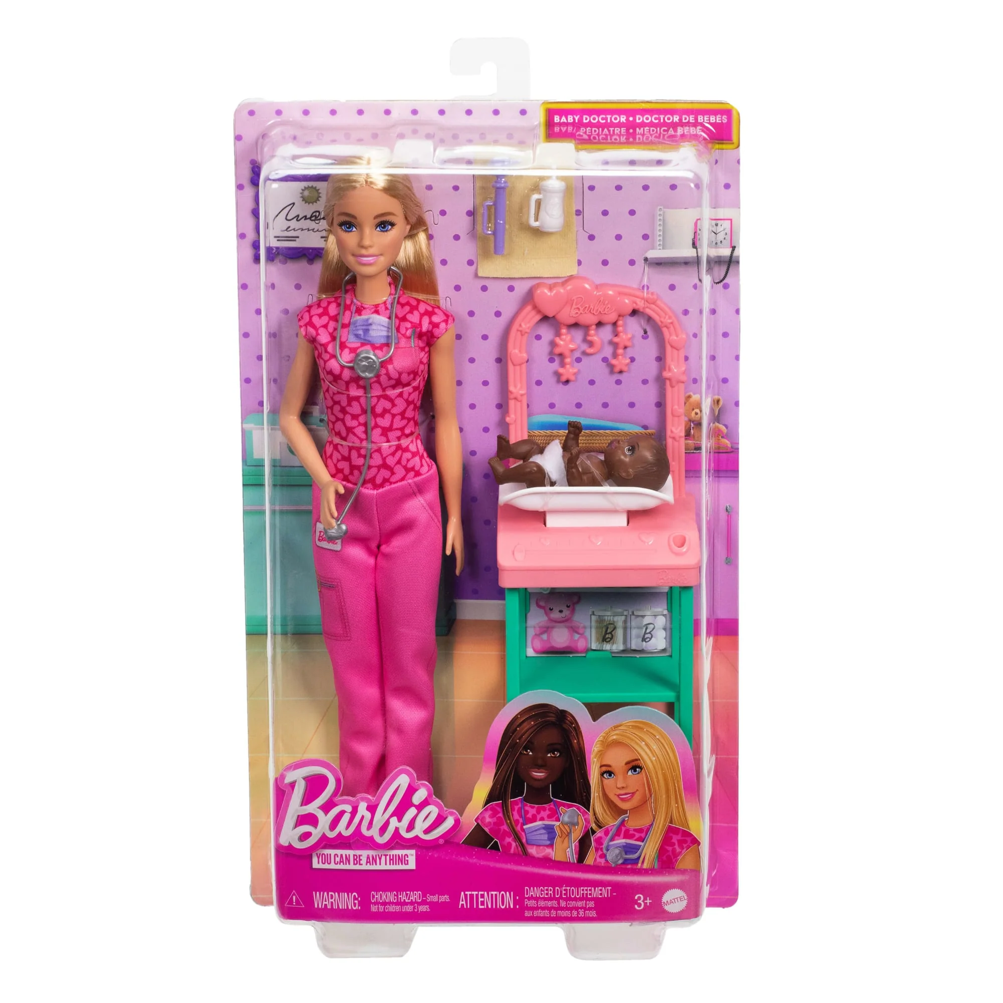 Barbie Baby Doctor Doll With Blonde Fashion Doll, 1 Baby Doll, Furniture & Accessories - Image 6
