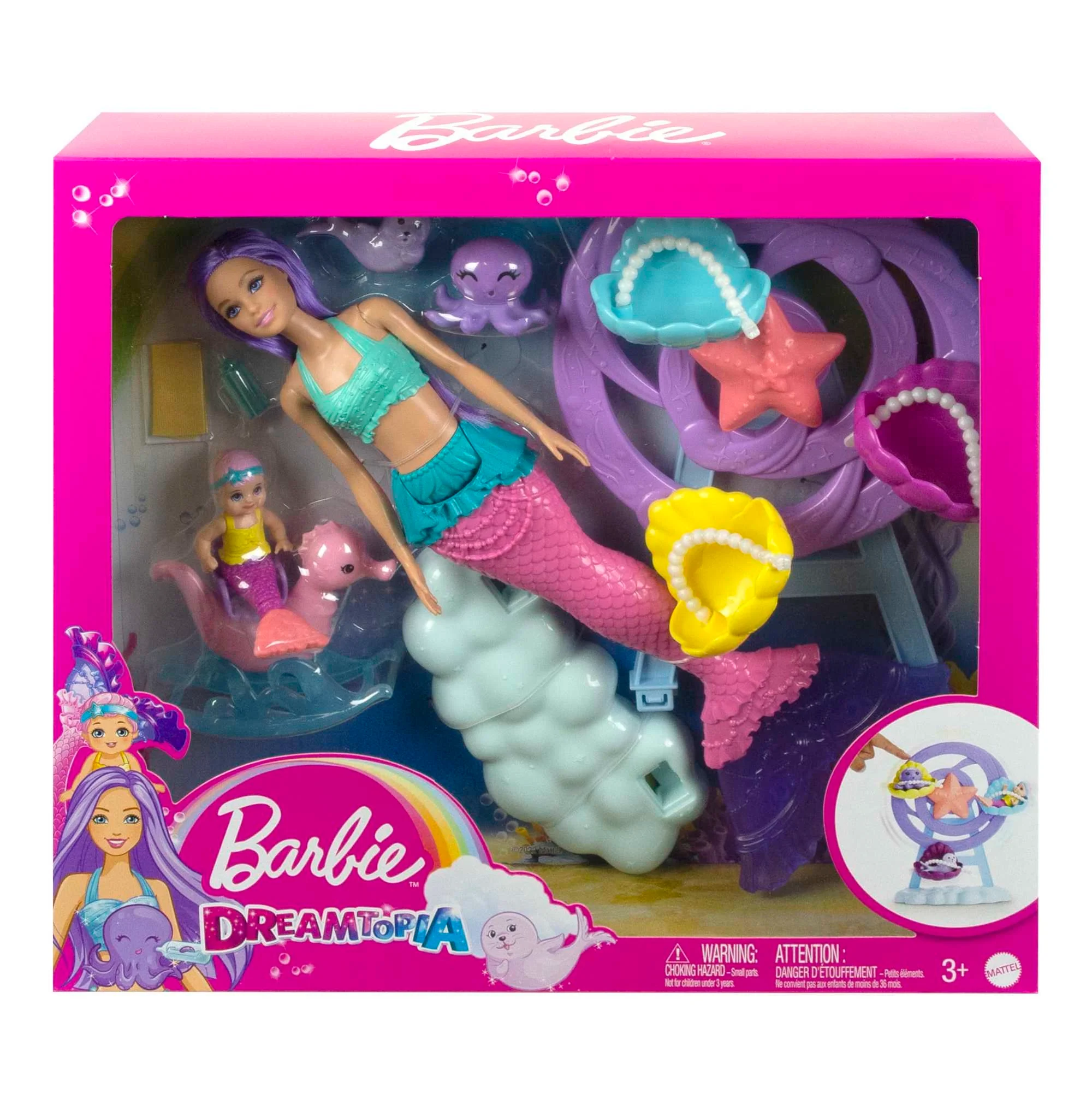 Barbie-Babysitting Au Fond de L’Océan-Coffret Poupée et 3 Bébés - Image 6