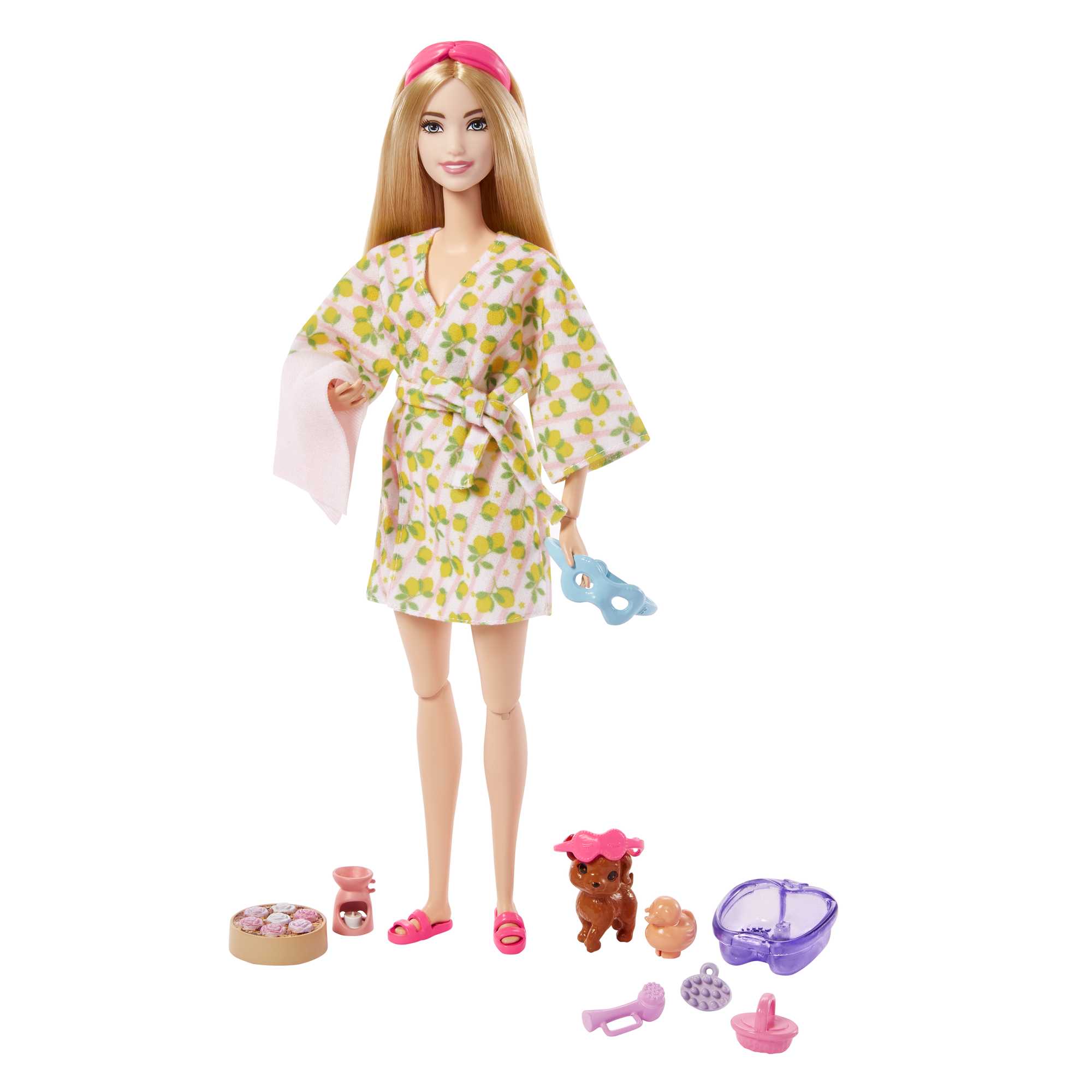 Barbie®-Bien-Être-Barbie® Va Au Spa-Coffret Poupée, Chiot, Accessoires