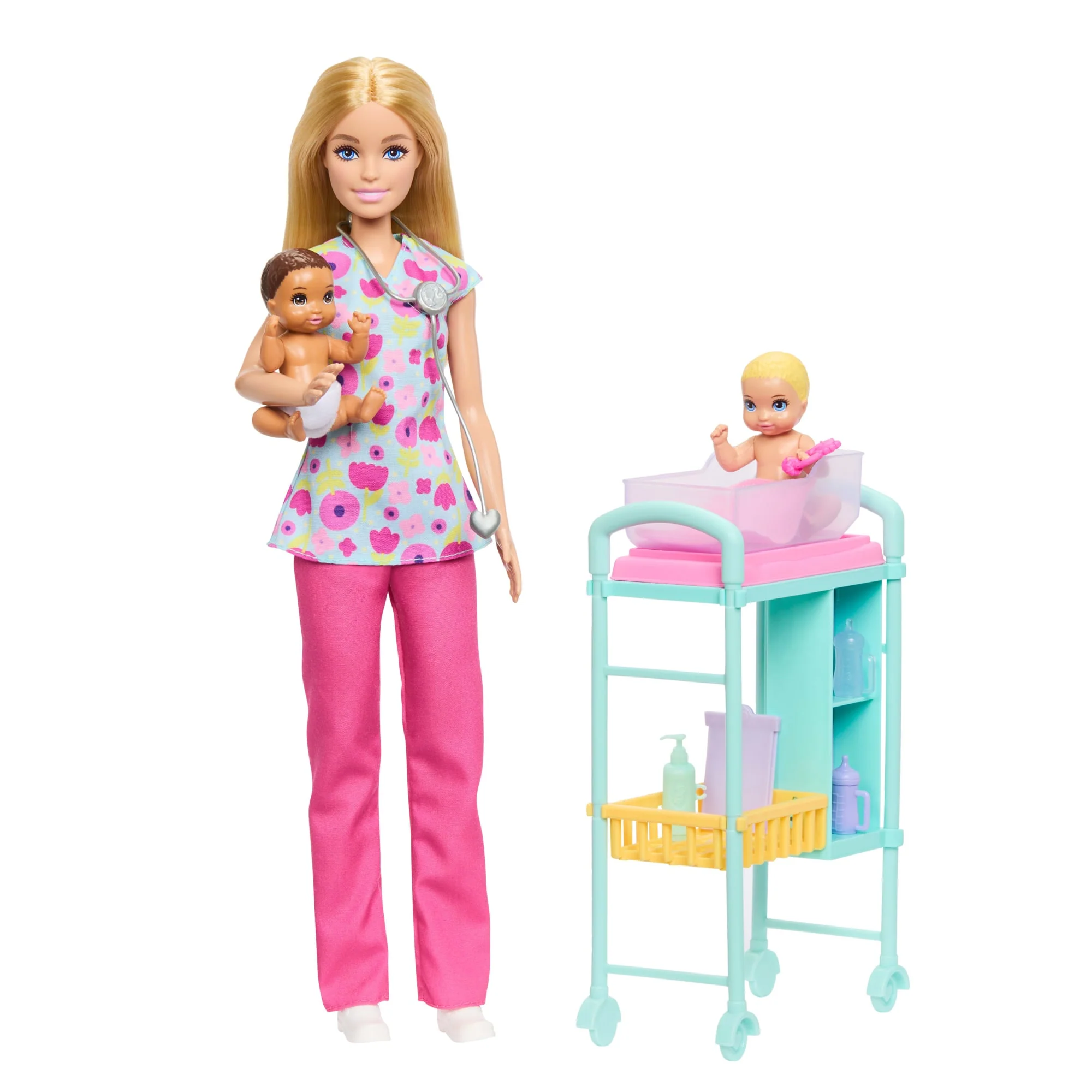 Barbie Careers Baby Doctor Playset With Blonde Fashion Doll, 2 Baby Dolls, Exam Table & Accessories - Image 5