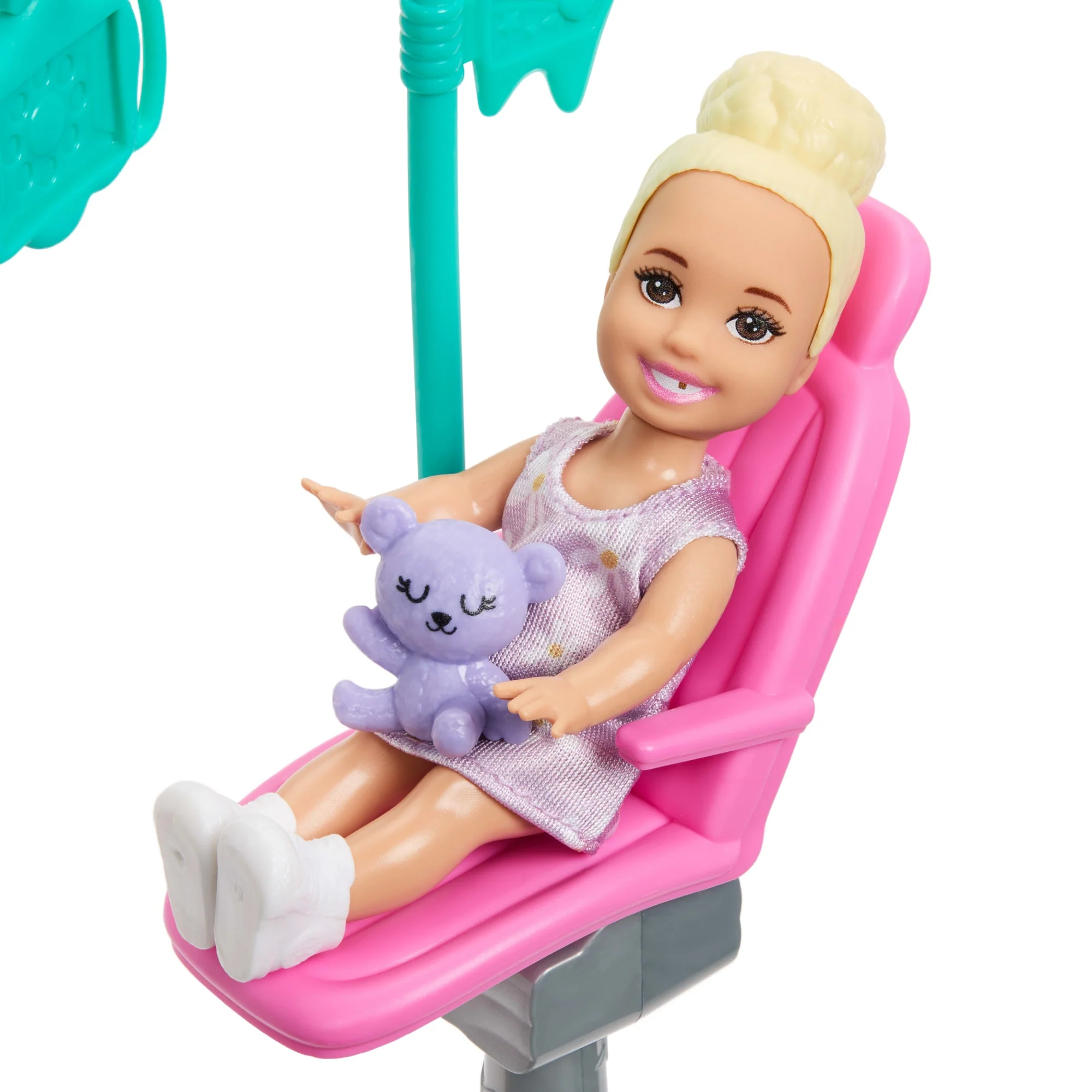Barbie Careers Dentist Playset With Brunette Fashion Doll, Small Doll, Exam Chair & Accessories - Image 5