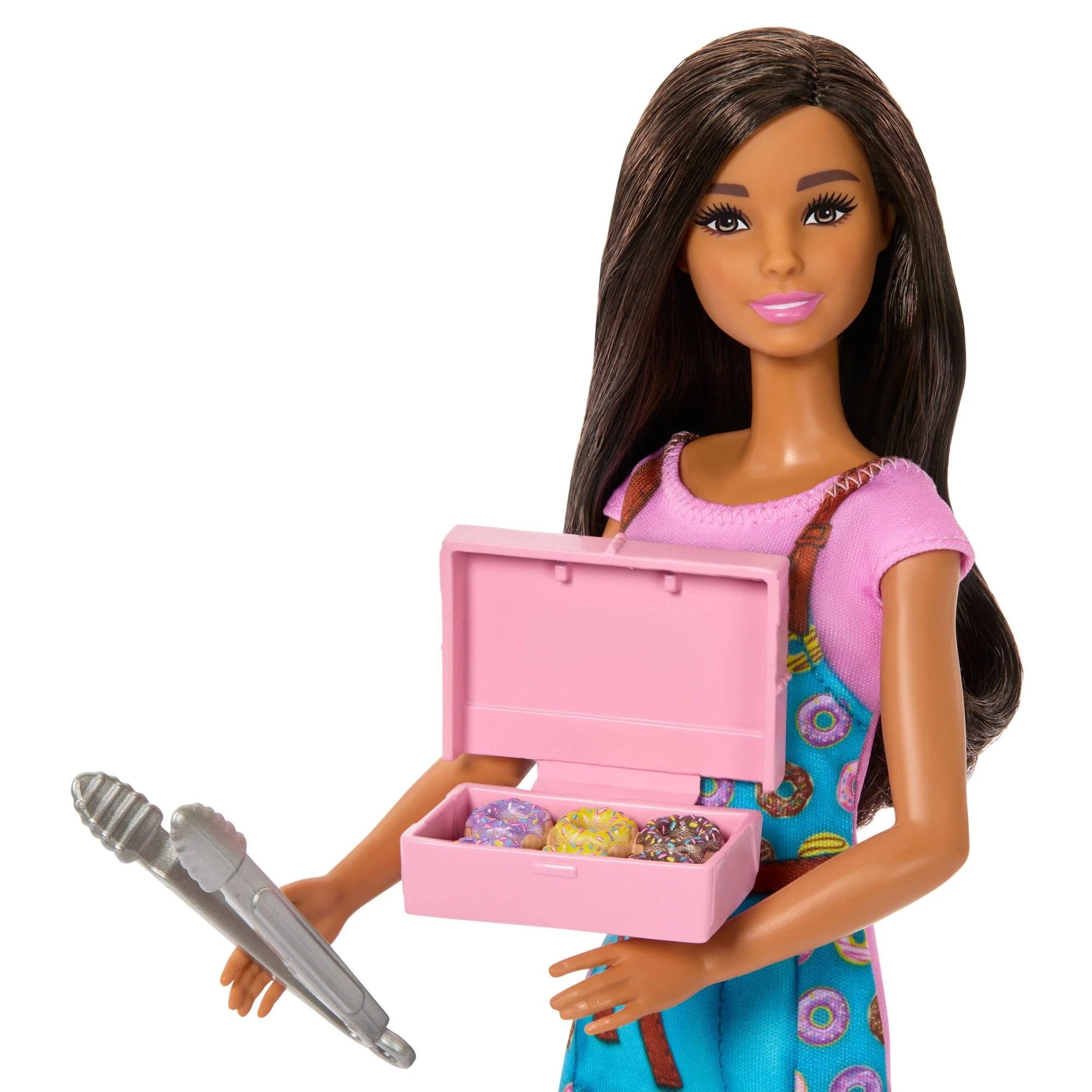 Barbie Careers Donut Shop Playset With Fashion Doll, Conveyor Belt, Accessories & Color-Change - Image 5