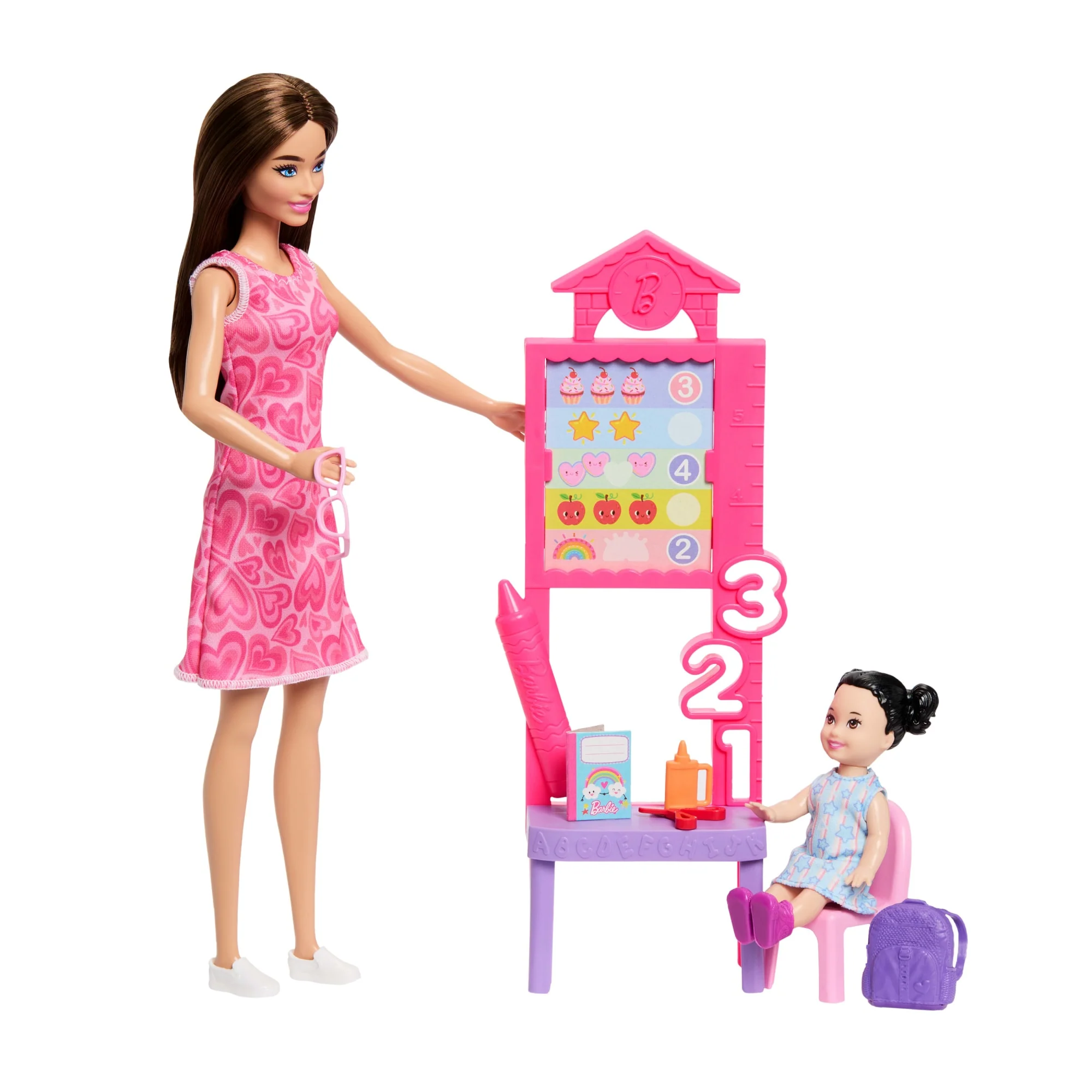 Barbie Careers Teacher Playset With Fashon Doll, Toddler Doll, Classroom Board & Accessories - Image 2