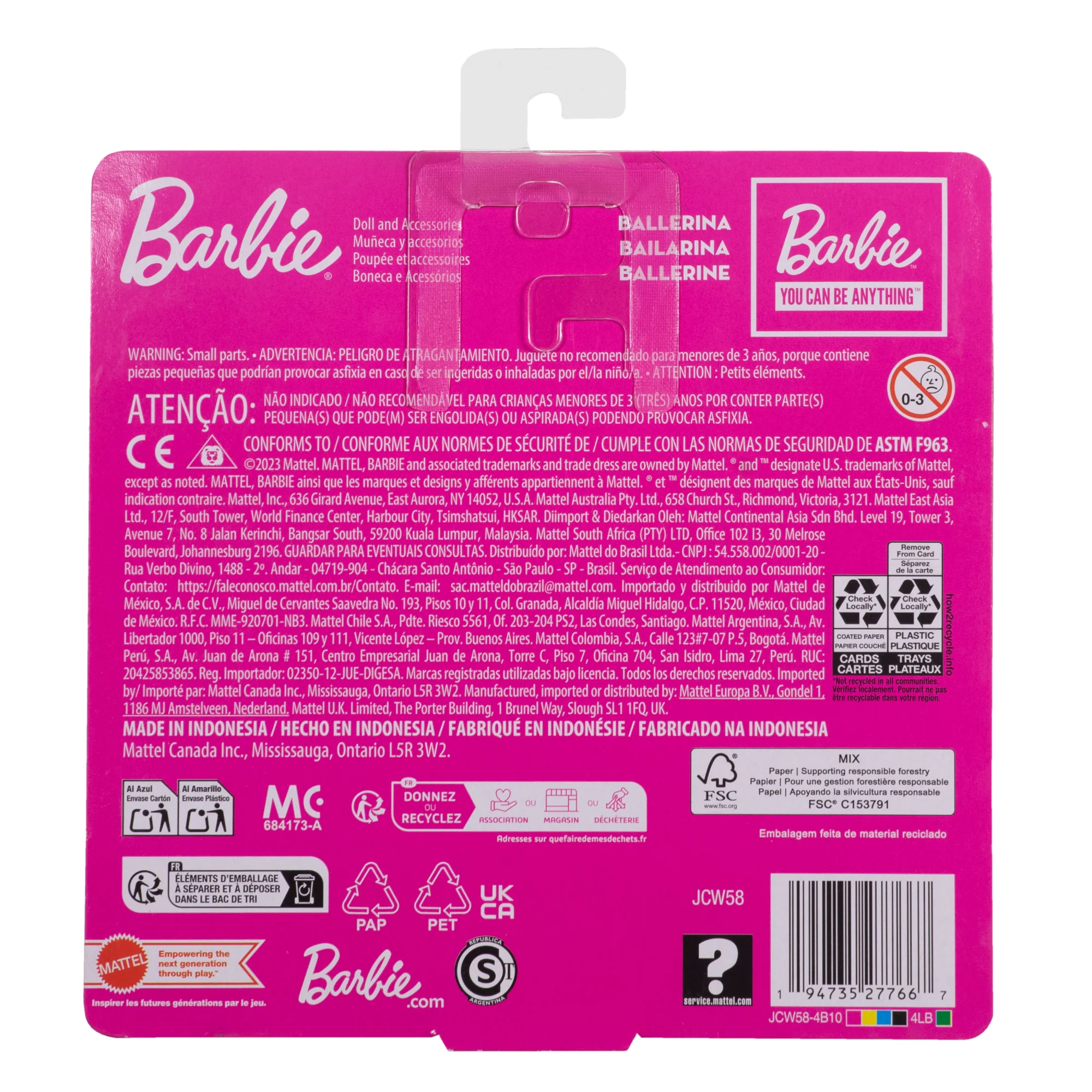 Barbie Chelsea Ballerina Doll & Accessories Set, Career-Themed Brunette Small Doll - Image 5