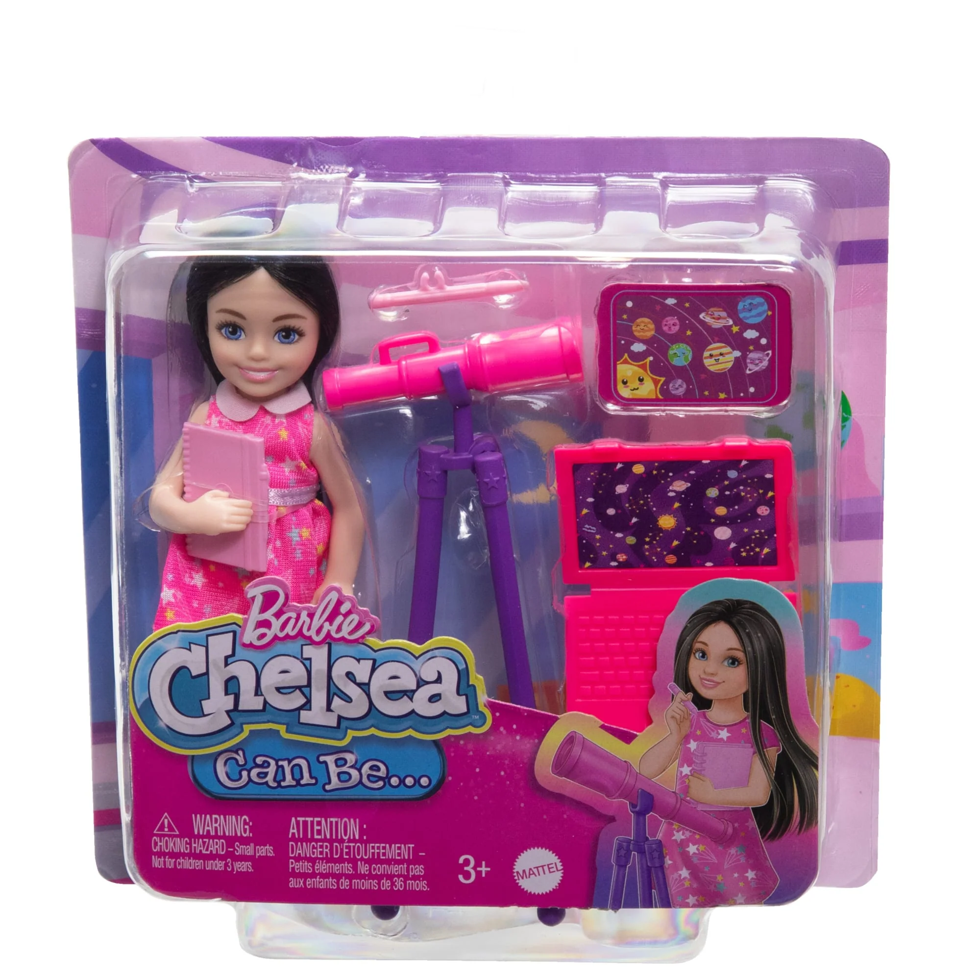 Barbie Chelsea Astronomer Doll & Accessories Set, Career-Themed Brunette Small Doll - Image 6