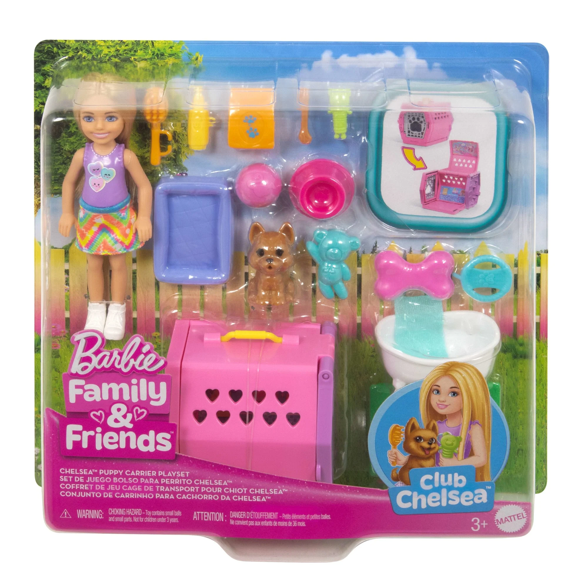 Barbie Chelsea Puppy Carrier Playset, Small Doll And Dog Carrier With Puppy Accessories - Image 6