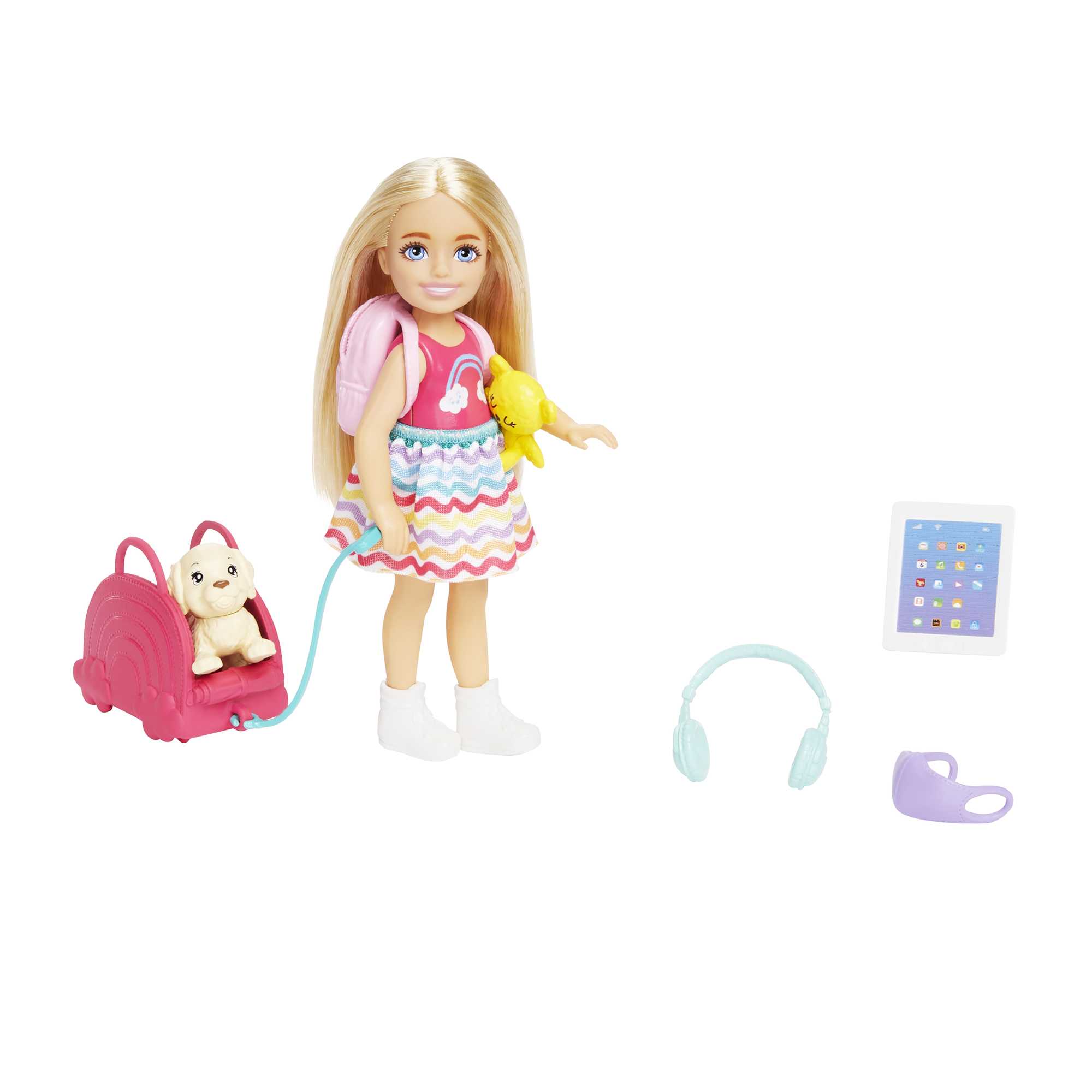 Barbie®-Chelsea en Voyage-Coffret Avec Chiot et Accessoires