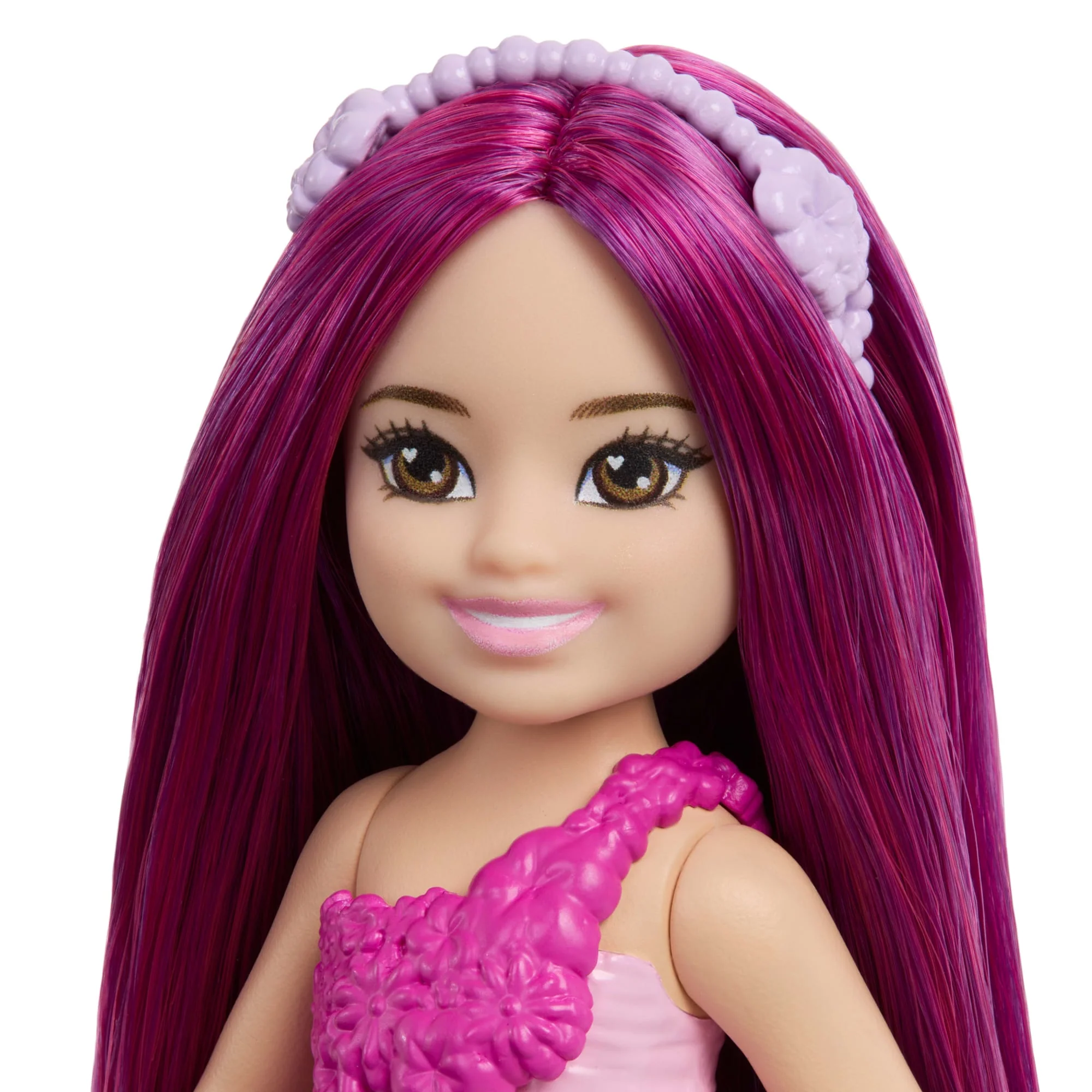 Barbie Chelsea Mermaid Small Doll With Pink Hair & Removable Hair Accessory, 6-Inch Toy - Image 2
