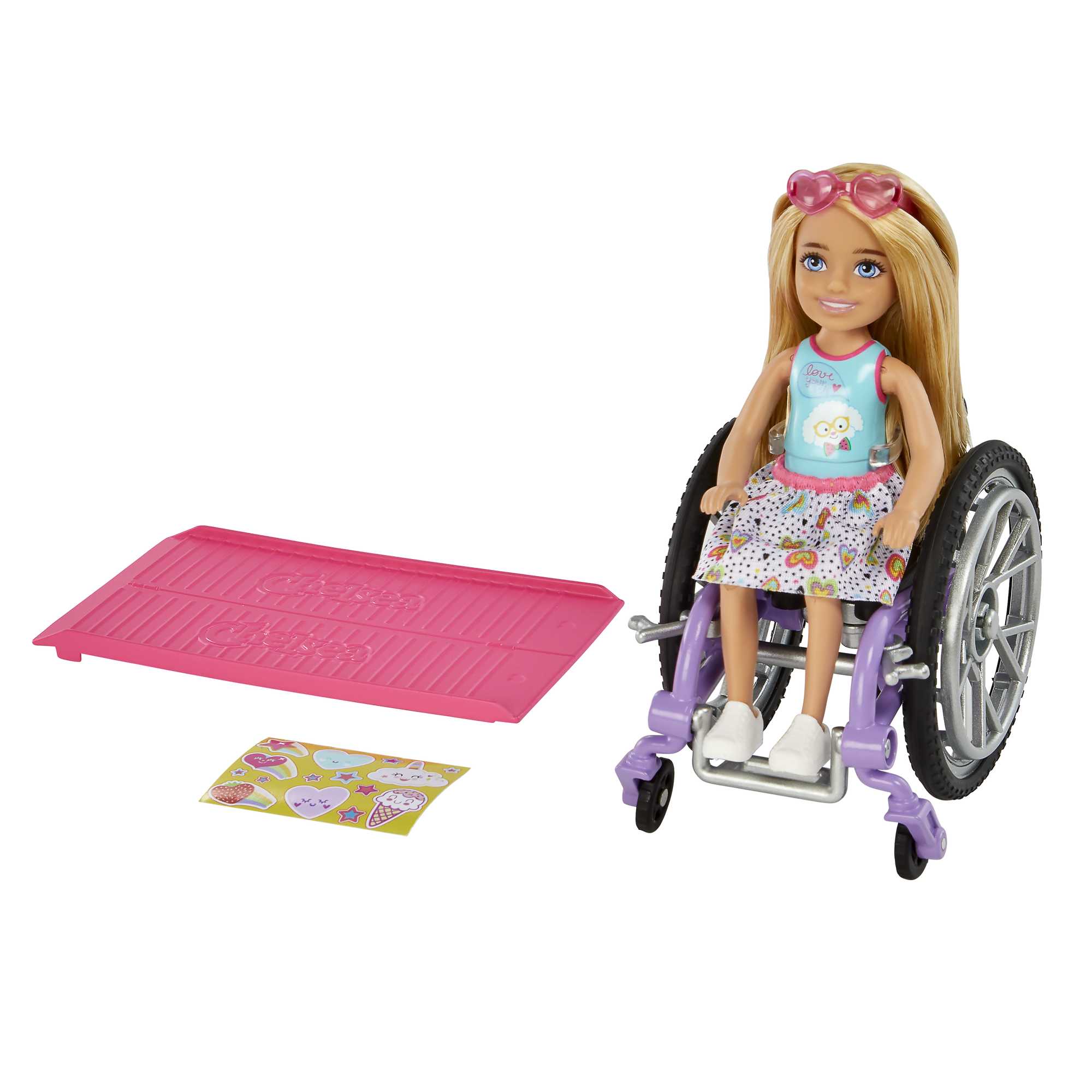 Barbie Chelsea Poupée Blonde et Fauteuil Roulant, 3+ Ans