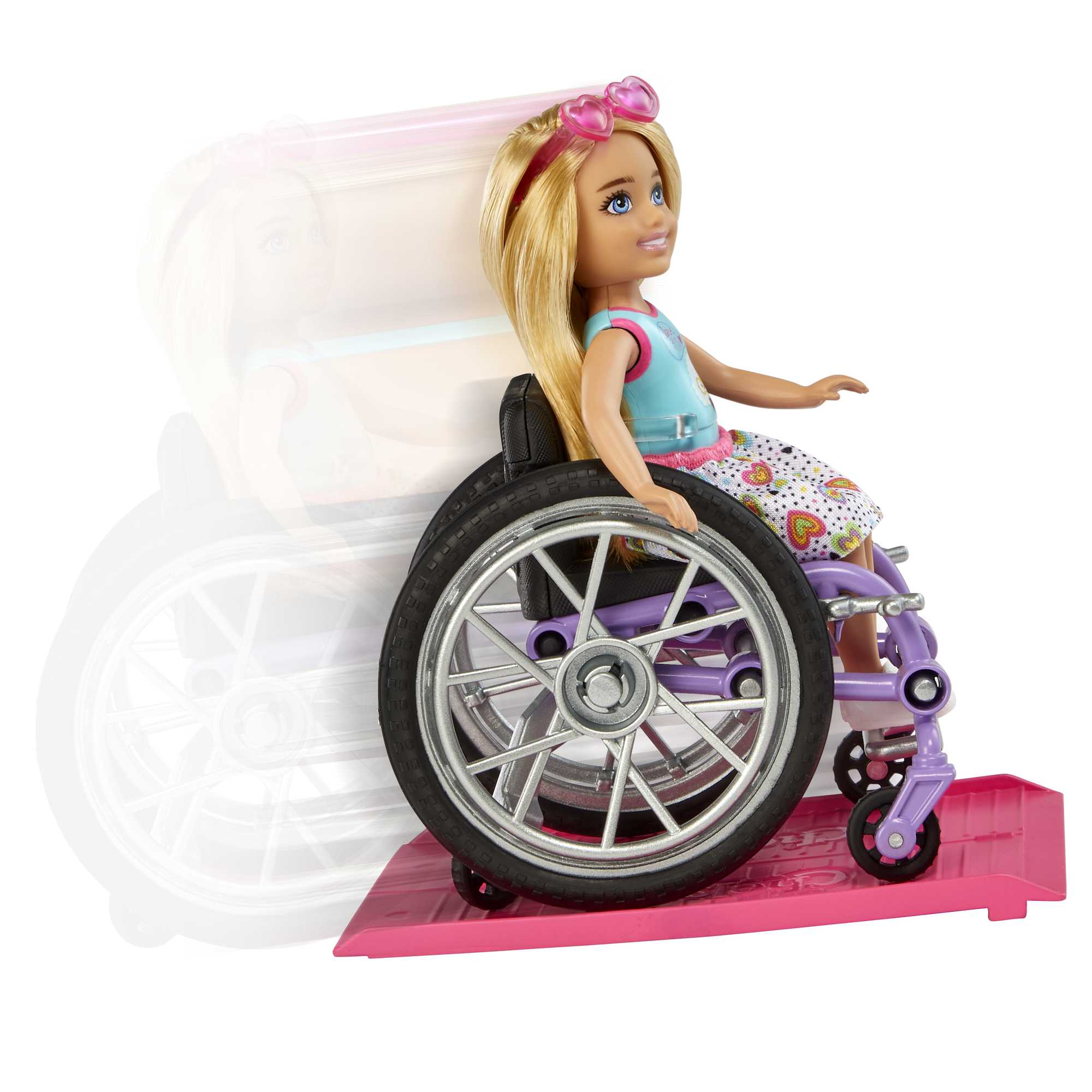 Barbie Chelsea Poupée Blonde et Fauteuil Roulant, 3+ Ans - Image 2