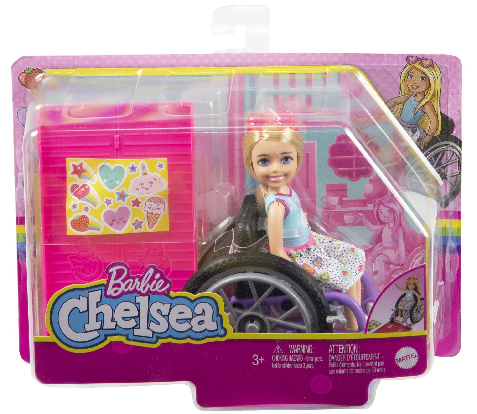 Barbie Chelsea Poupée Blonde et Fauteuil Roulant, 3+ Ans - Image 6