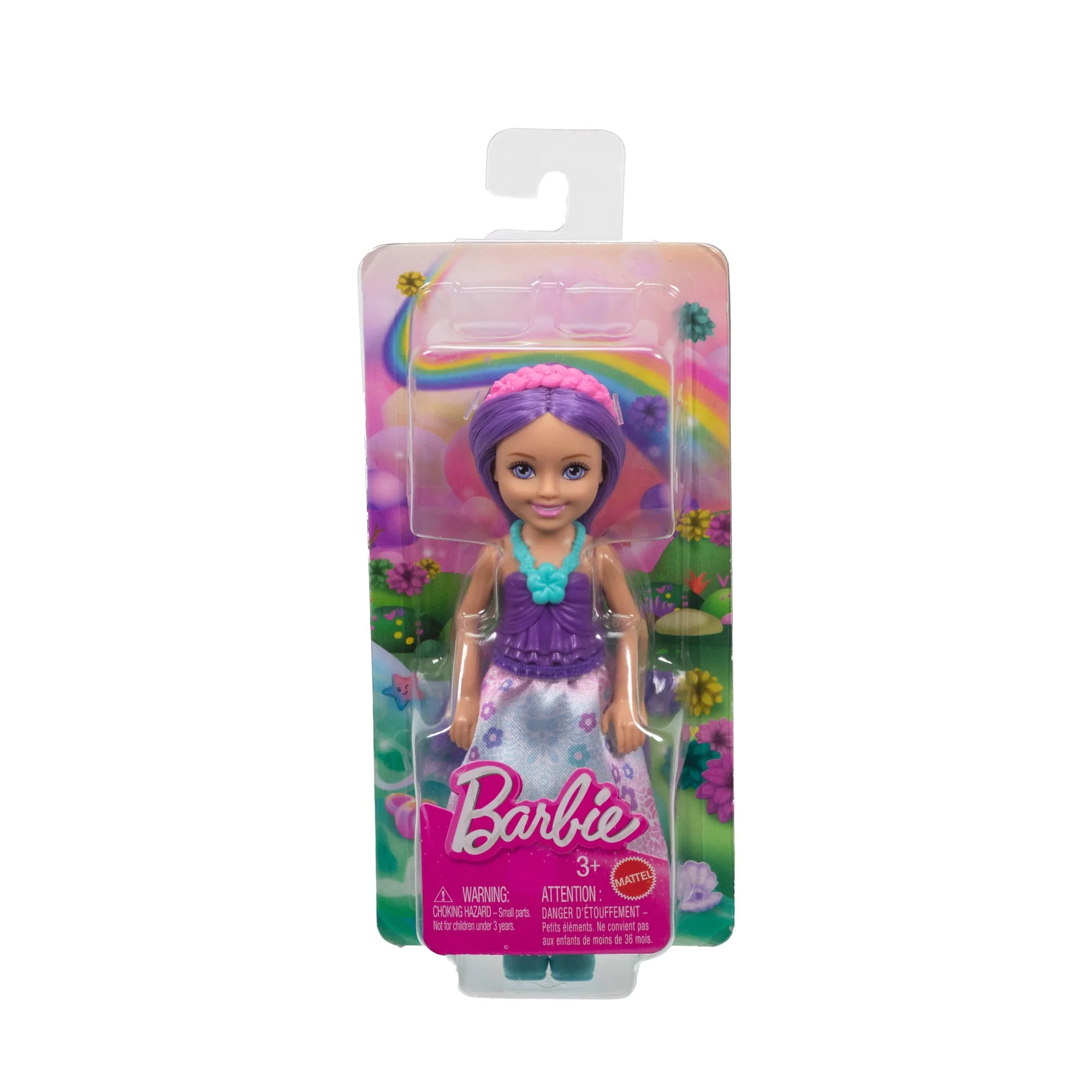 Barbie Chelsea Royal Small Doll With Purple Hair, Removable Skirt, Shoes & Hair Accessory, 6-Inch Toy - Image 6