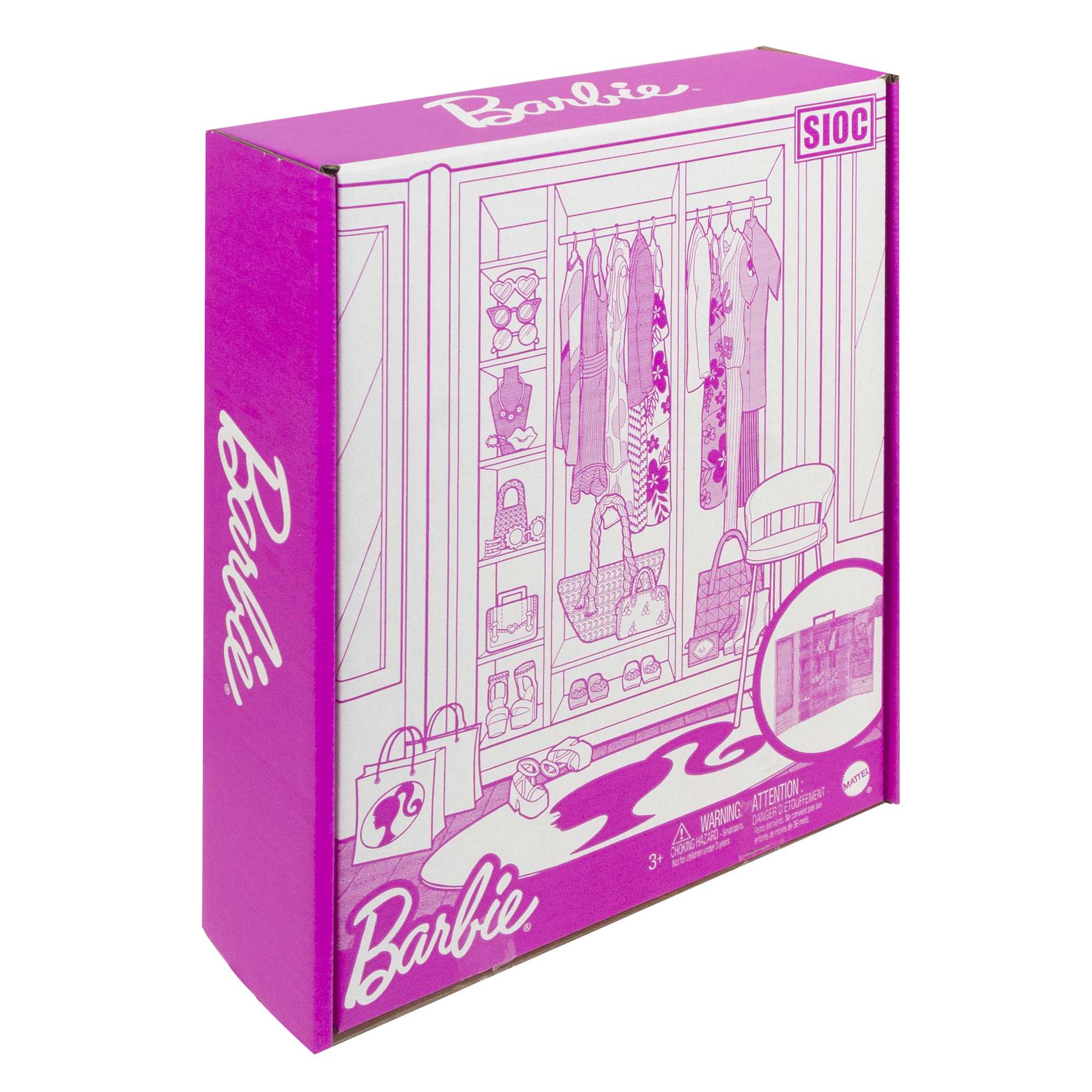 Barbie Closet Playset With 3 Outfits & Accessories, 3 To 8 Years - Image 6