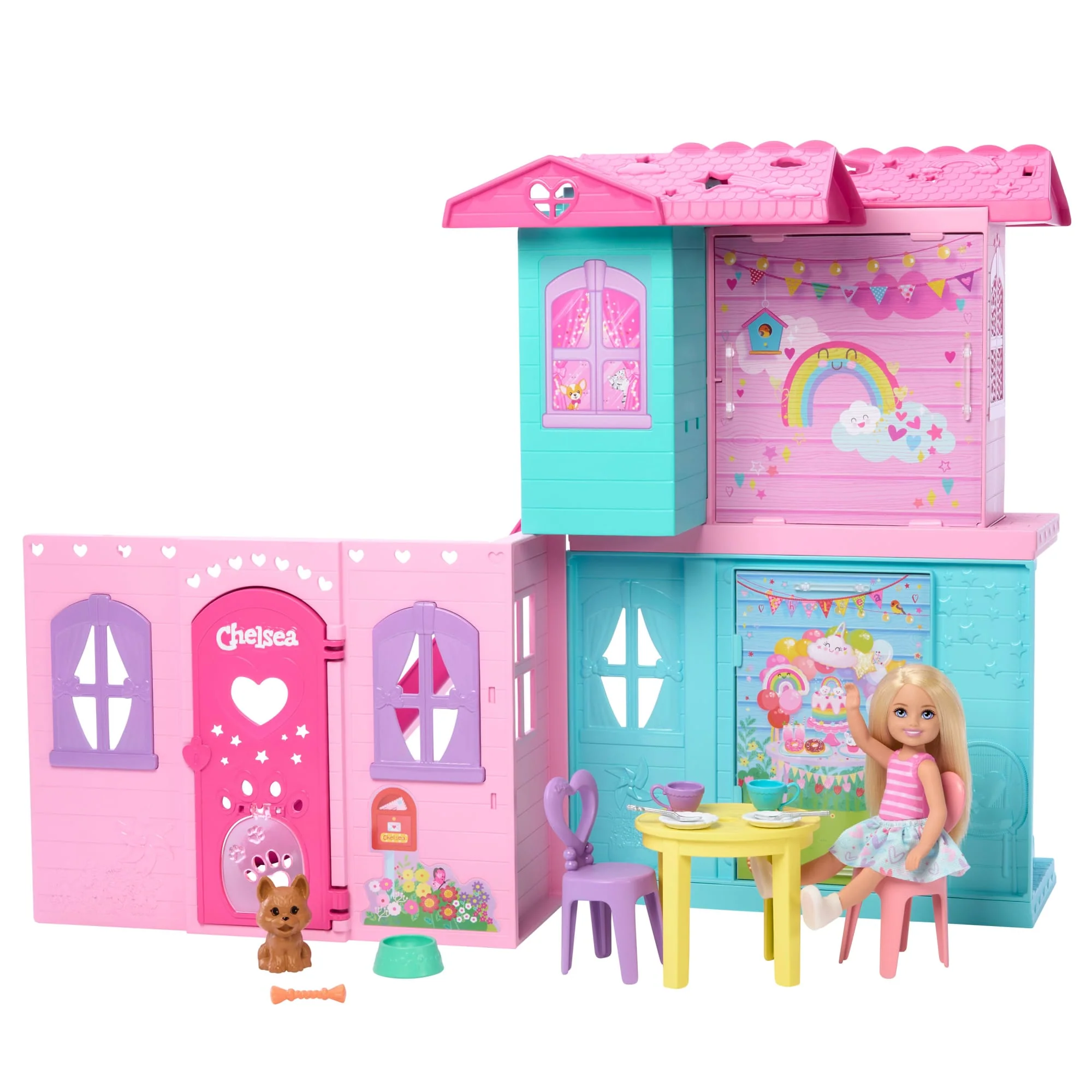 Barbie Chelsea Pop-Up Doll House With Doll & 15+ Accessories, House Expands To 17+ X 13+ inches - Image 5