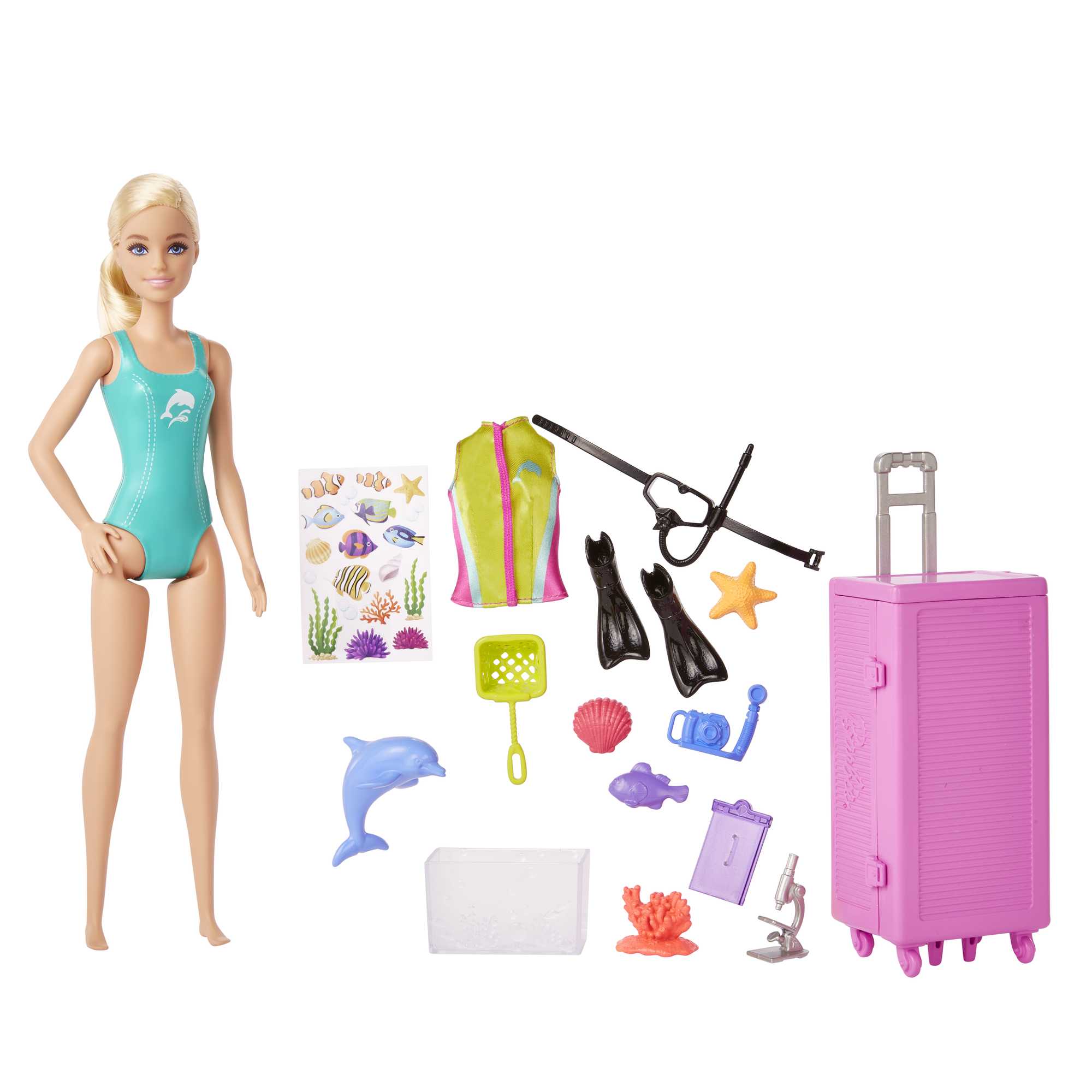 Barbie-Coffret Barbie Plongeuse, Poupée et Plus de 10 Accessoires - Image 2