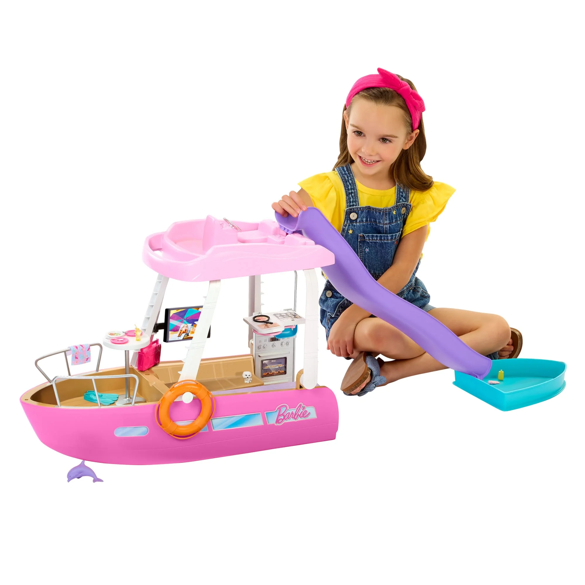 Barbie®-Bateau de Rêve-Coffret Bateau, Piscine, Toboggan, Accessoires