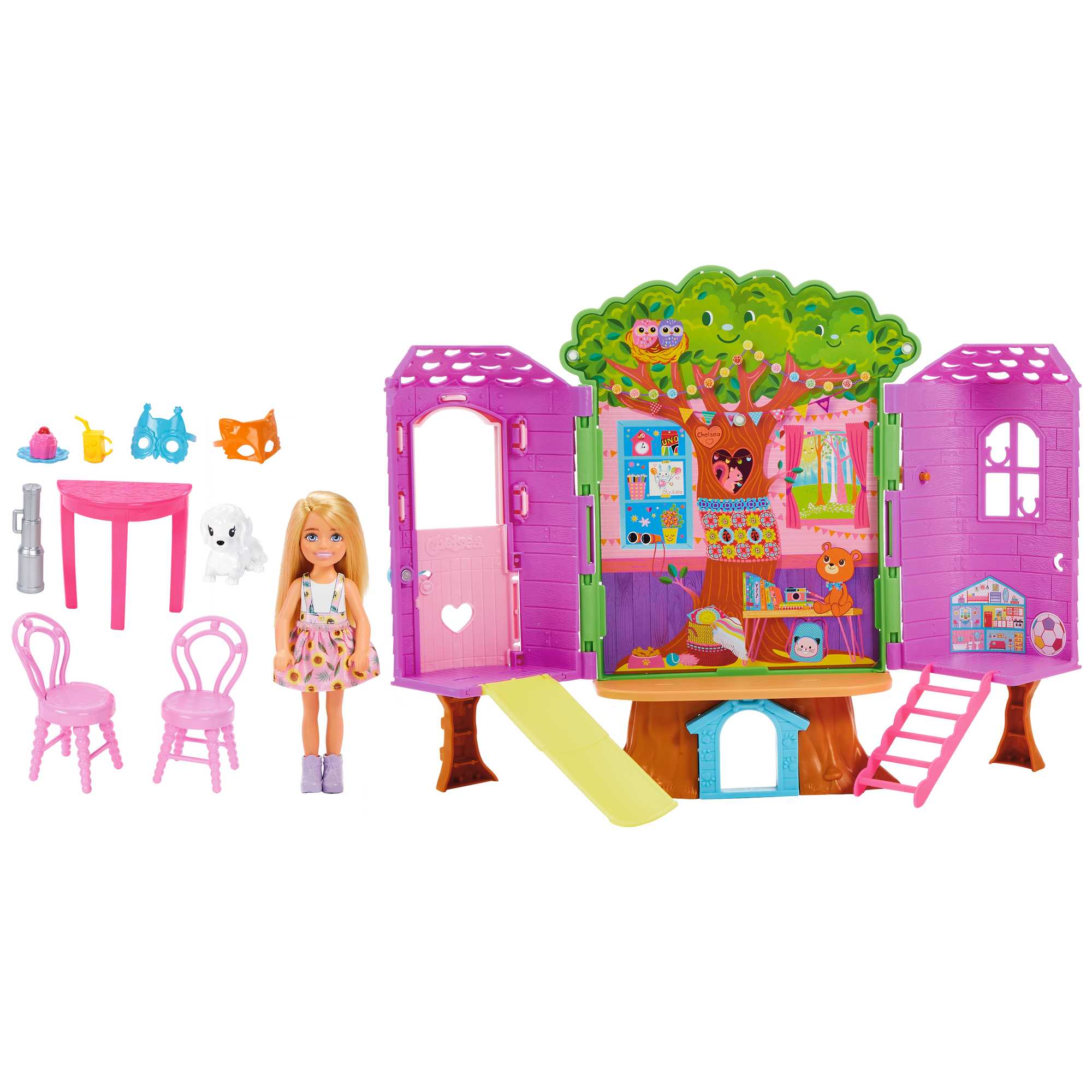 Barbie Chelsea Cabane Dans Les Arbres Coffret Poupée Chelsea et Chiot - Image 2