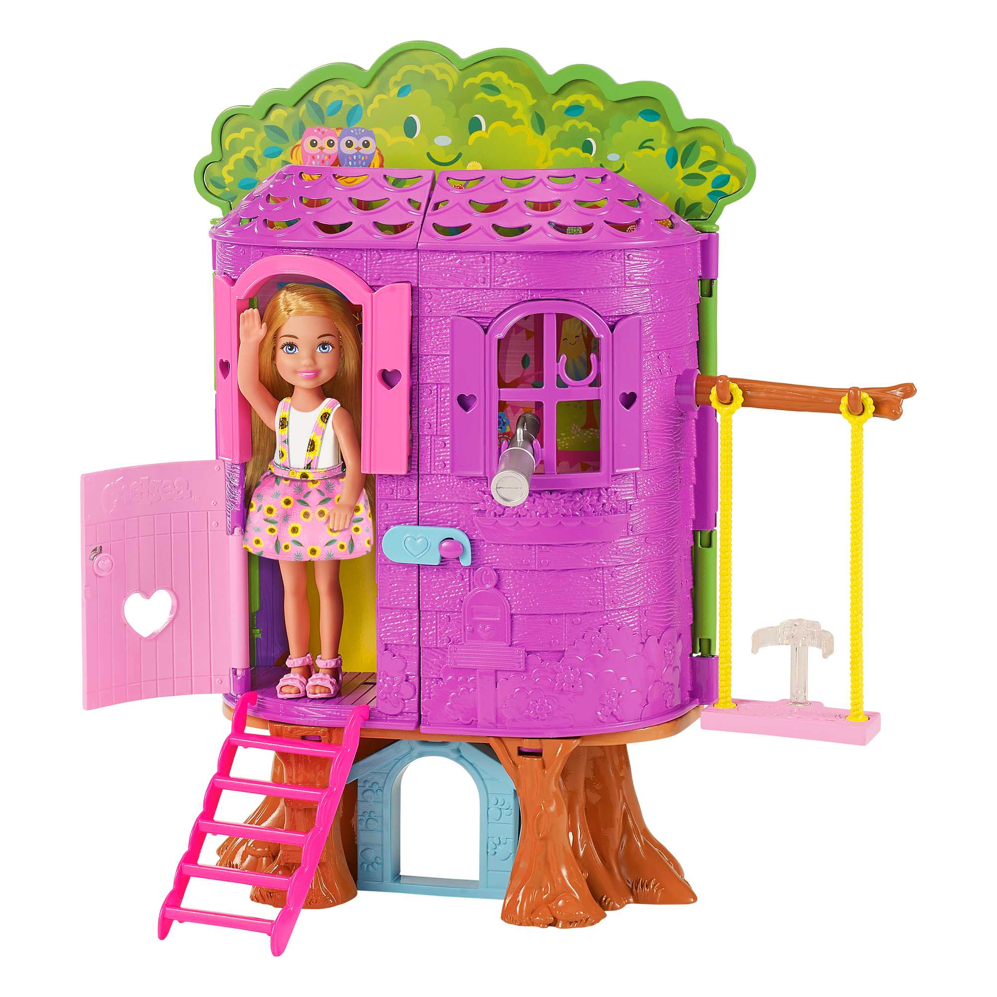 Barbie Chelsea Cabane Dans Les Arbres Coffret Poupée Chelsea et Chiot - Image 3