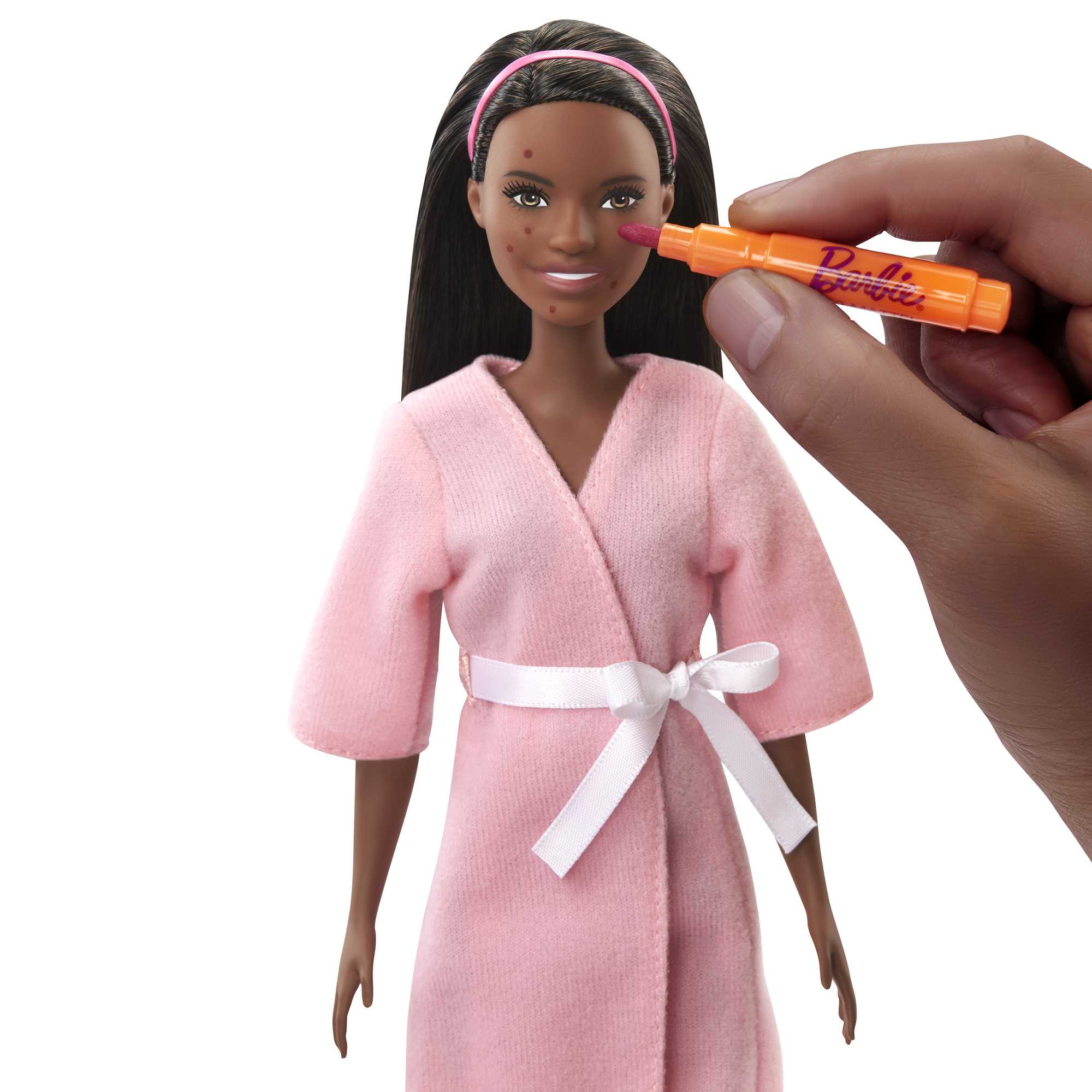 Coffret de Jeu Journée Au Spa et Masque Facial Barbie®, Poupée Barbie® Brunette, Chiot, Jouet à Mouler et Pâte - Image 4