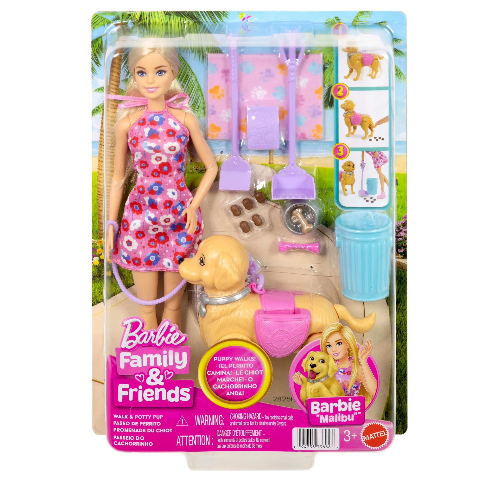 Barbie Coffret “Malibu” et Son Chiot Promenade et Besoins - Image 6