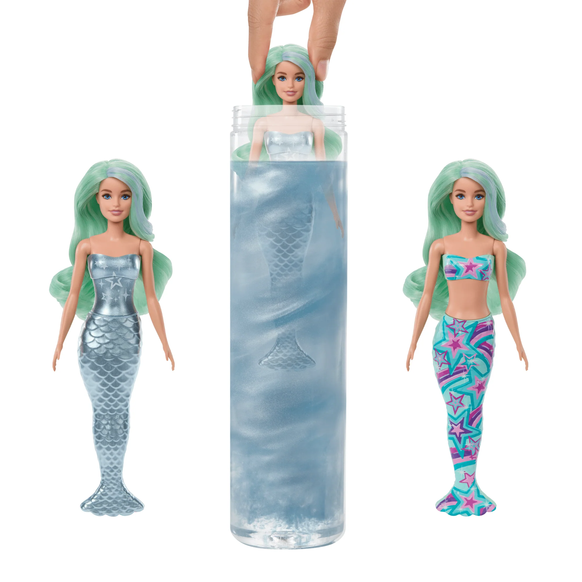Barbie Color Reveal Mermaid Series Doll & Accessories With 6 Surprises, Color-Change Hair - Image 3