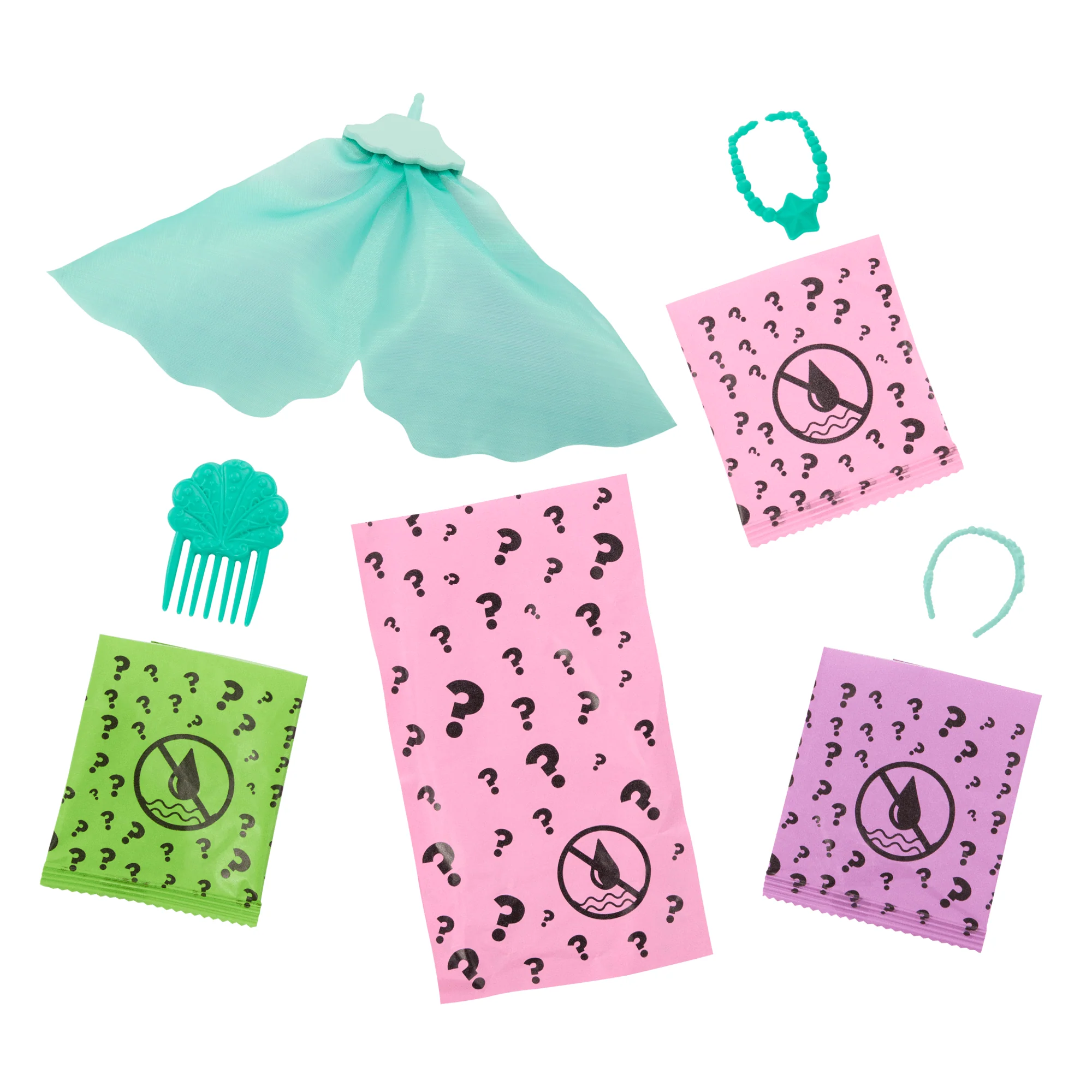 Barbie Color Reveal Mermaid Series Doll & Accessories With 6 Surprises, Color-Change Hair - Image 4