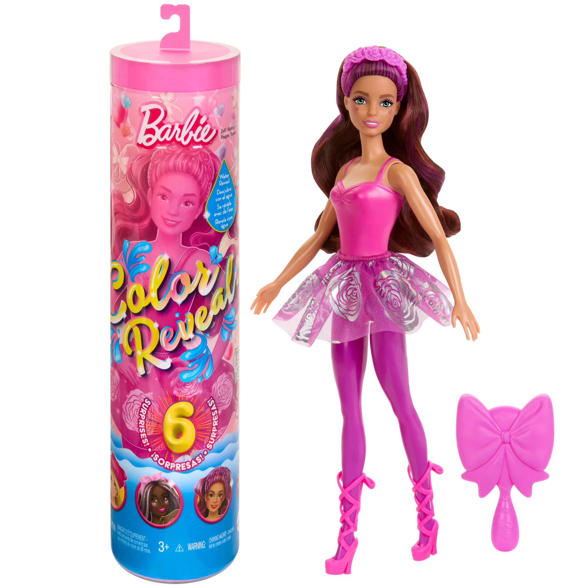 Barbie Color Reveal Ballerina Series Doll & Accessories, 6 Balletcore-inspired Surprises - Image 6