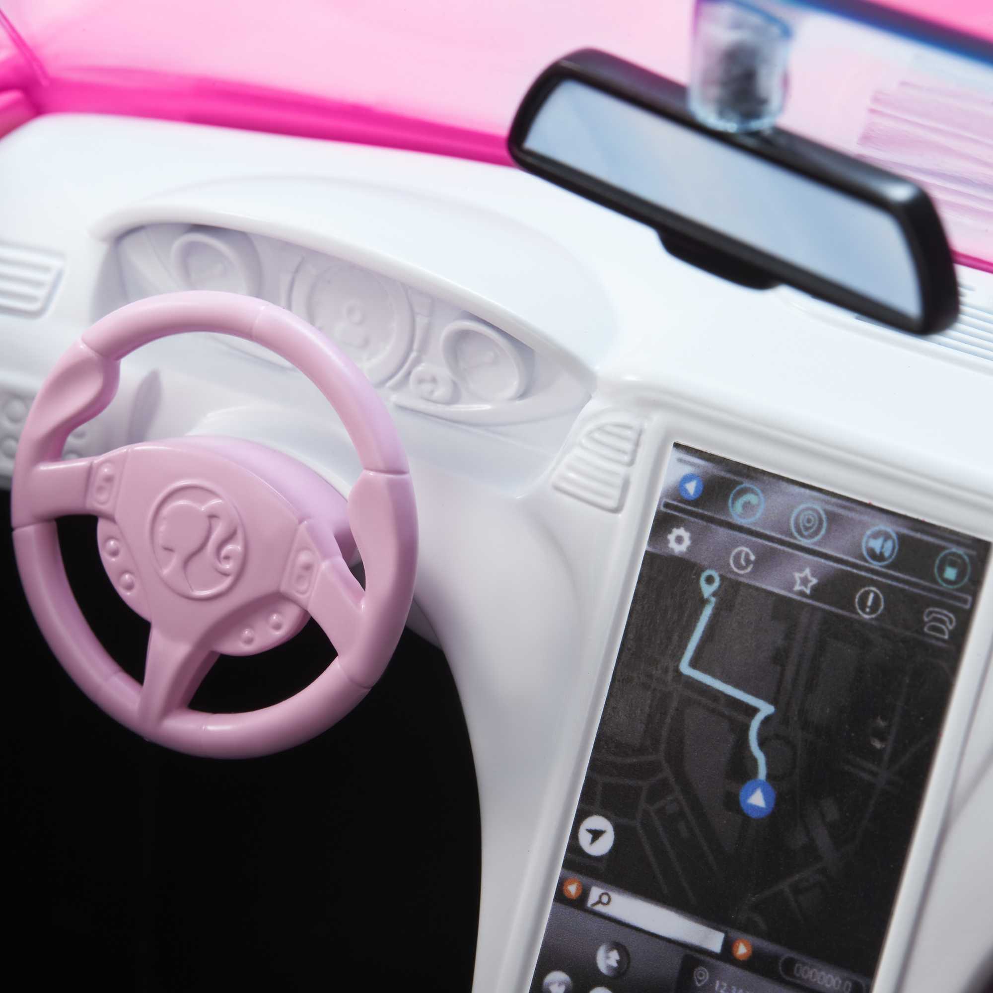 Barbie Pink Convertible 2-Seater Vehicle With Rolling Wheels, For 3 To 7 Year Olds - Image 4