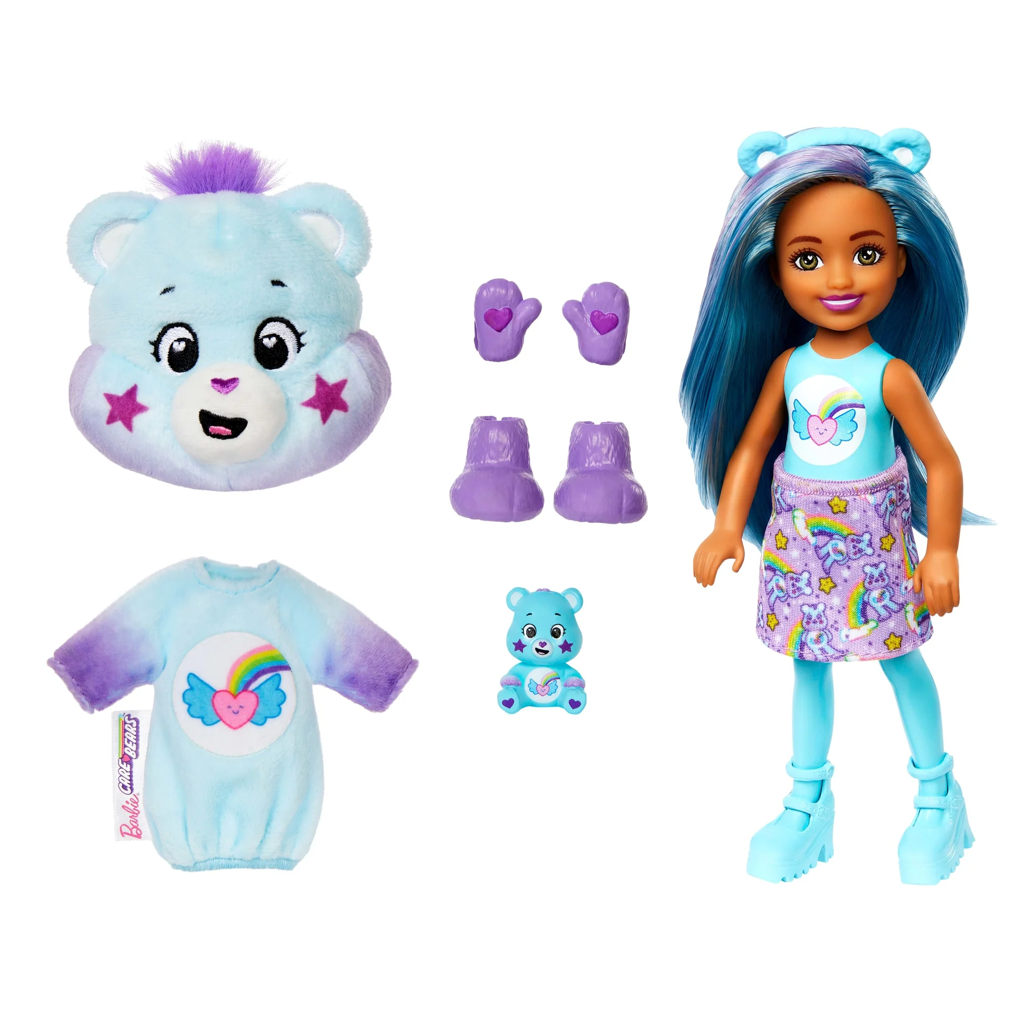 Barbie Cutie Reveal Care Bears Chelsea Small Dolls & Accessories, Series 2 - Image 4