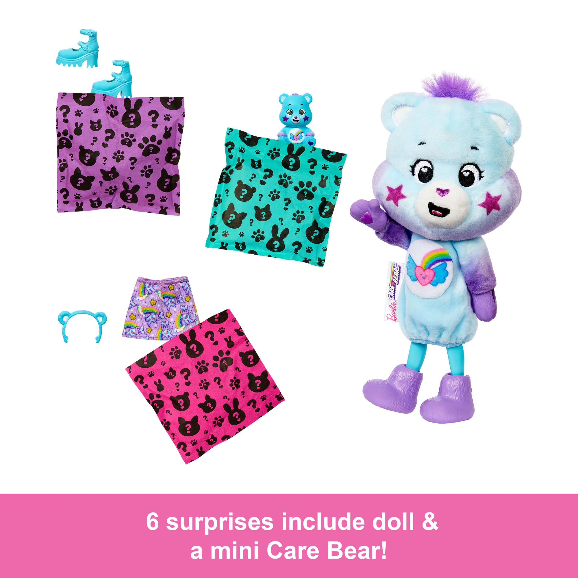 Barbie Cutie Reveal Care Bears Chelsea Small Dolls & Accessories, Series 2 - Image 4