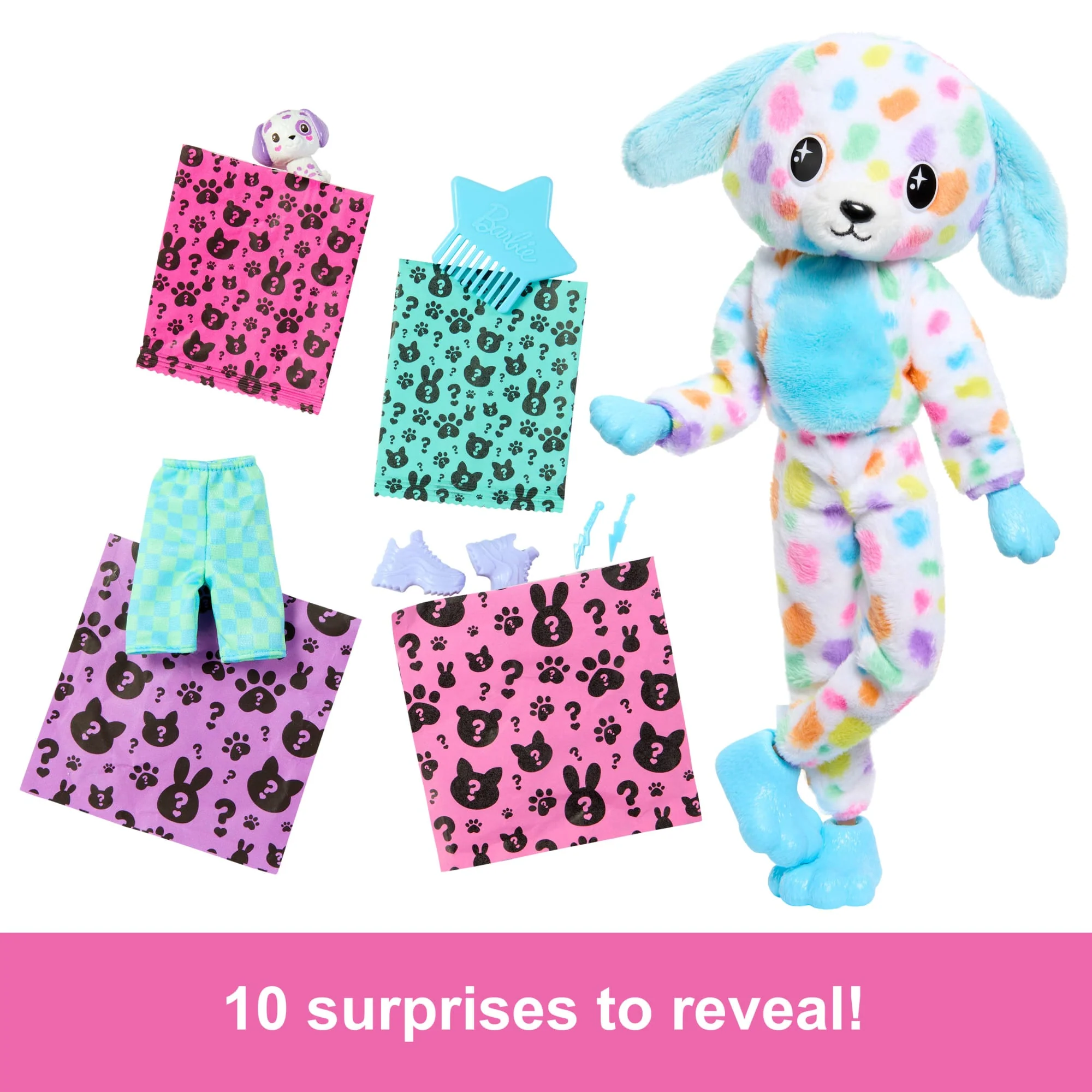 Barbie Cutie Reveal Doll, Dalmatian Costume & Accessories, Color Dream Series With 10 Surprises - Image 3