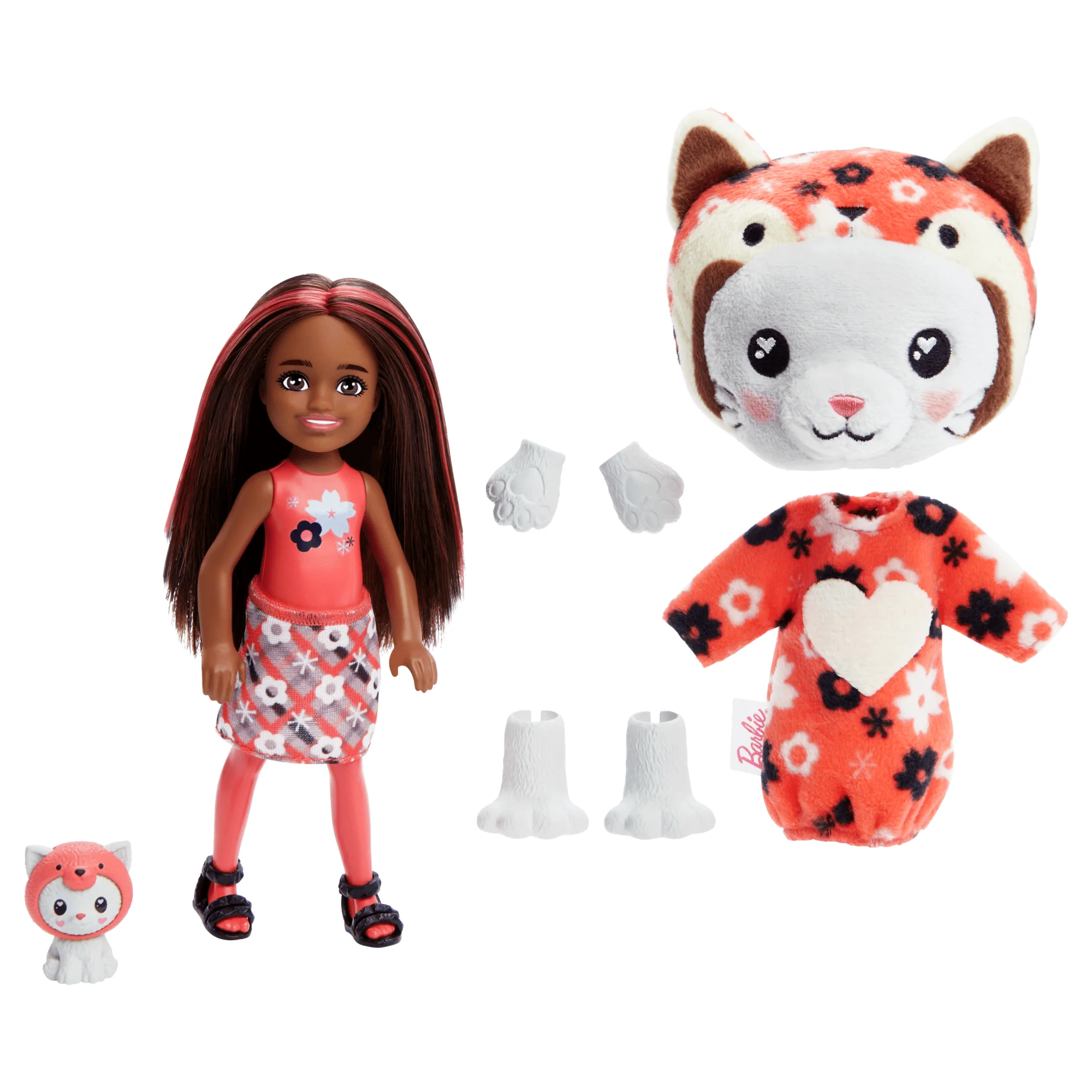 Barbie Cutie Reveal Costume-Themed Series Chelsea Small Doll & Accessories, Kitten As Red Panda - Image 6