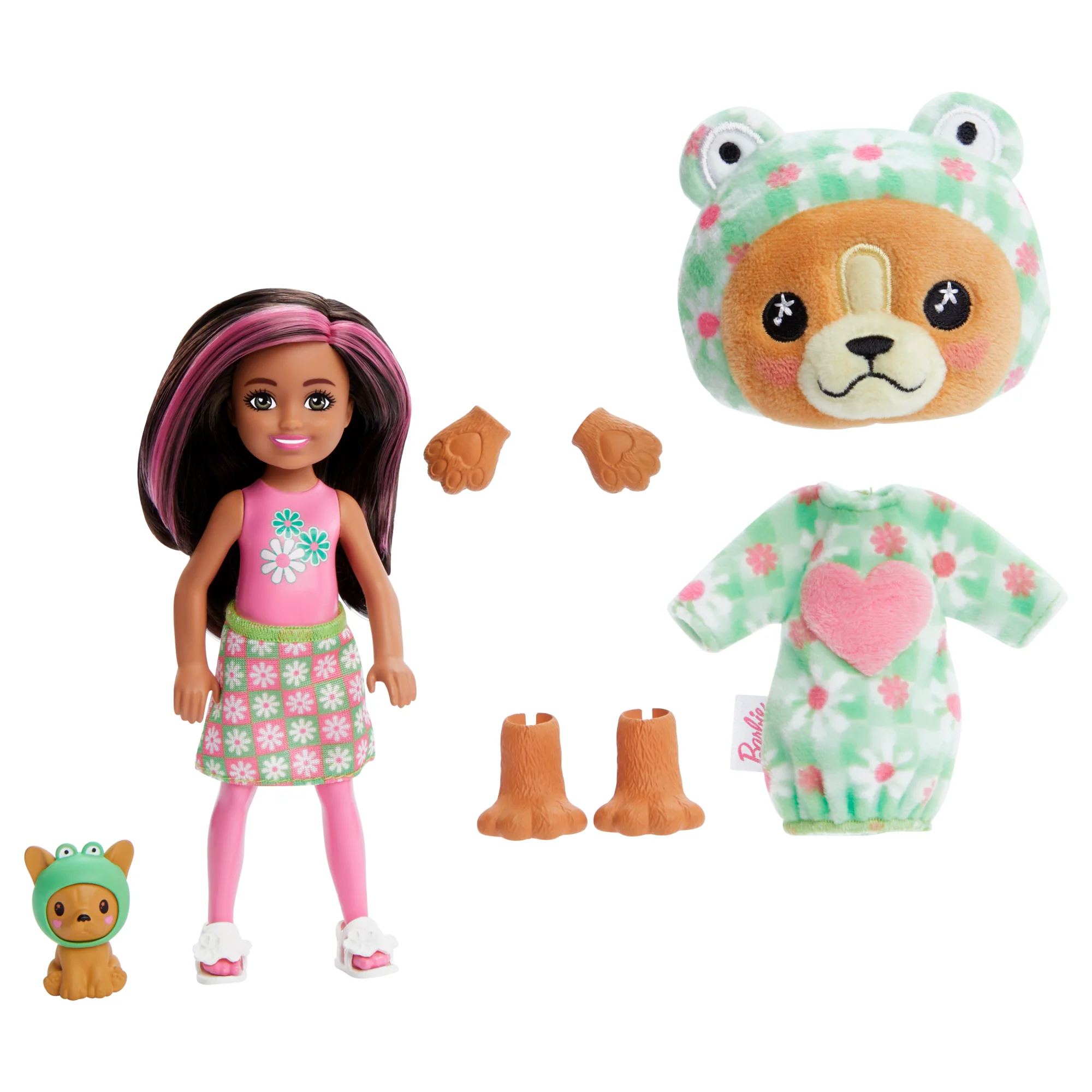 Barbie Cutie Reveal Costume-Themed Series Chelsea Small Doll & Accessories, Puppy As Frog - Image 6