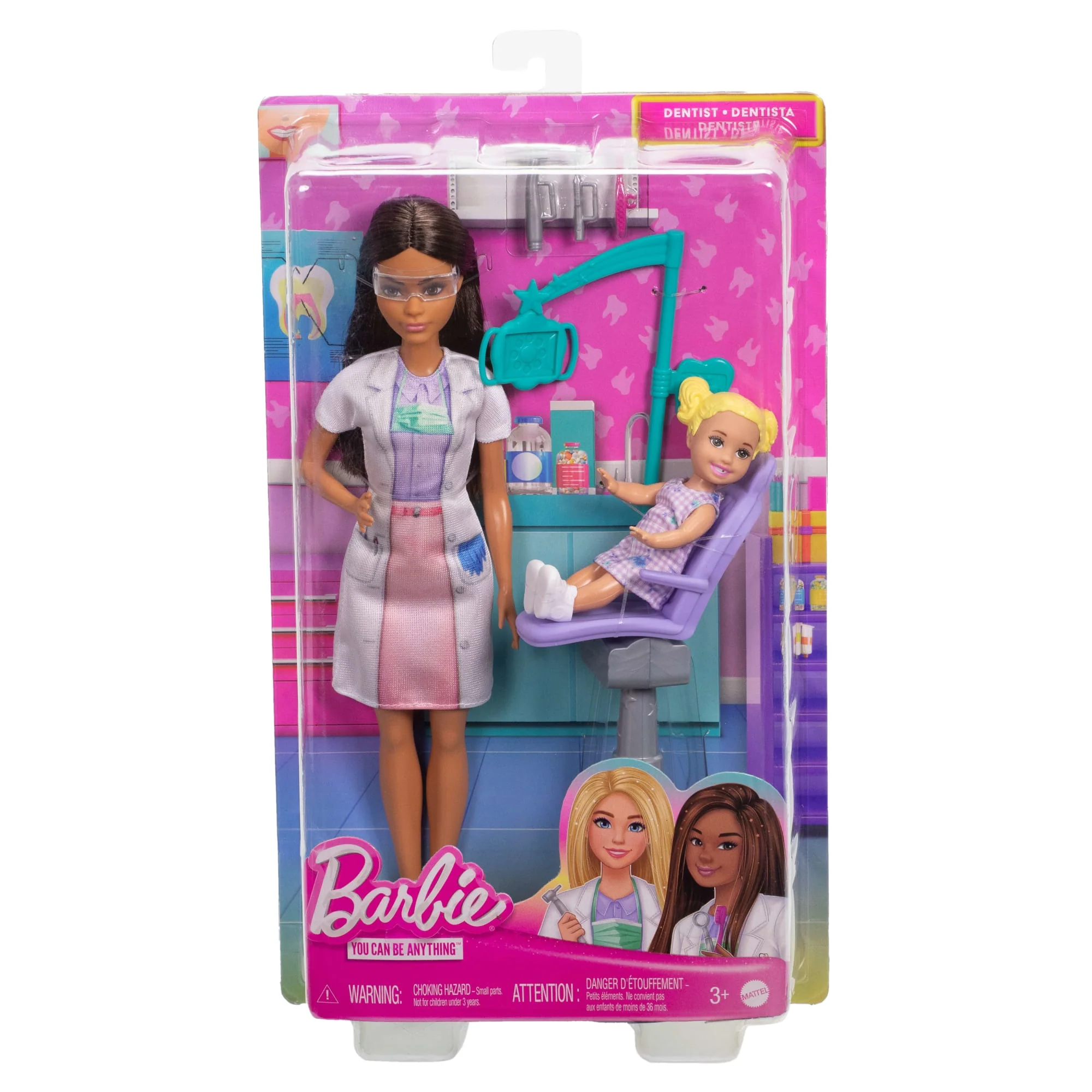 Barbie Dentist Doll With Brunette Fashion Doll, 1 Kid Doll, Medical Doctor Furniture & Accessories - Image 6