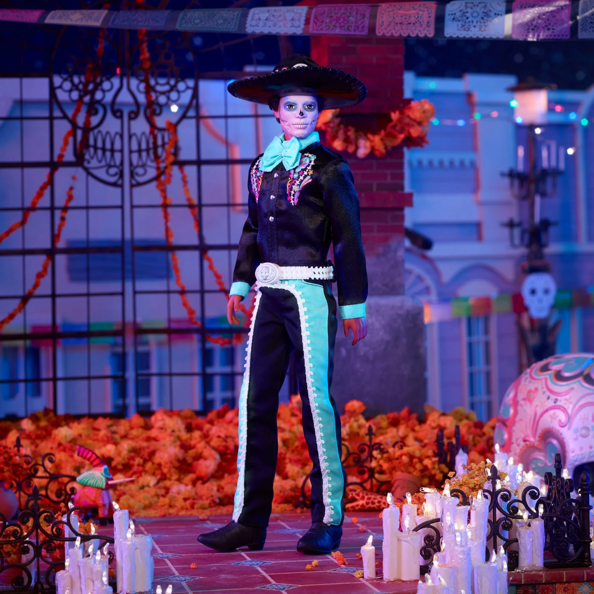 Barbie Signature Día De Muertos 2024 Collectible Ken Doll in Black Suit With Hat - Image 2