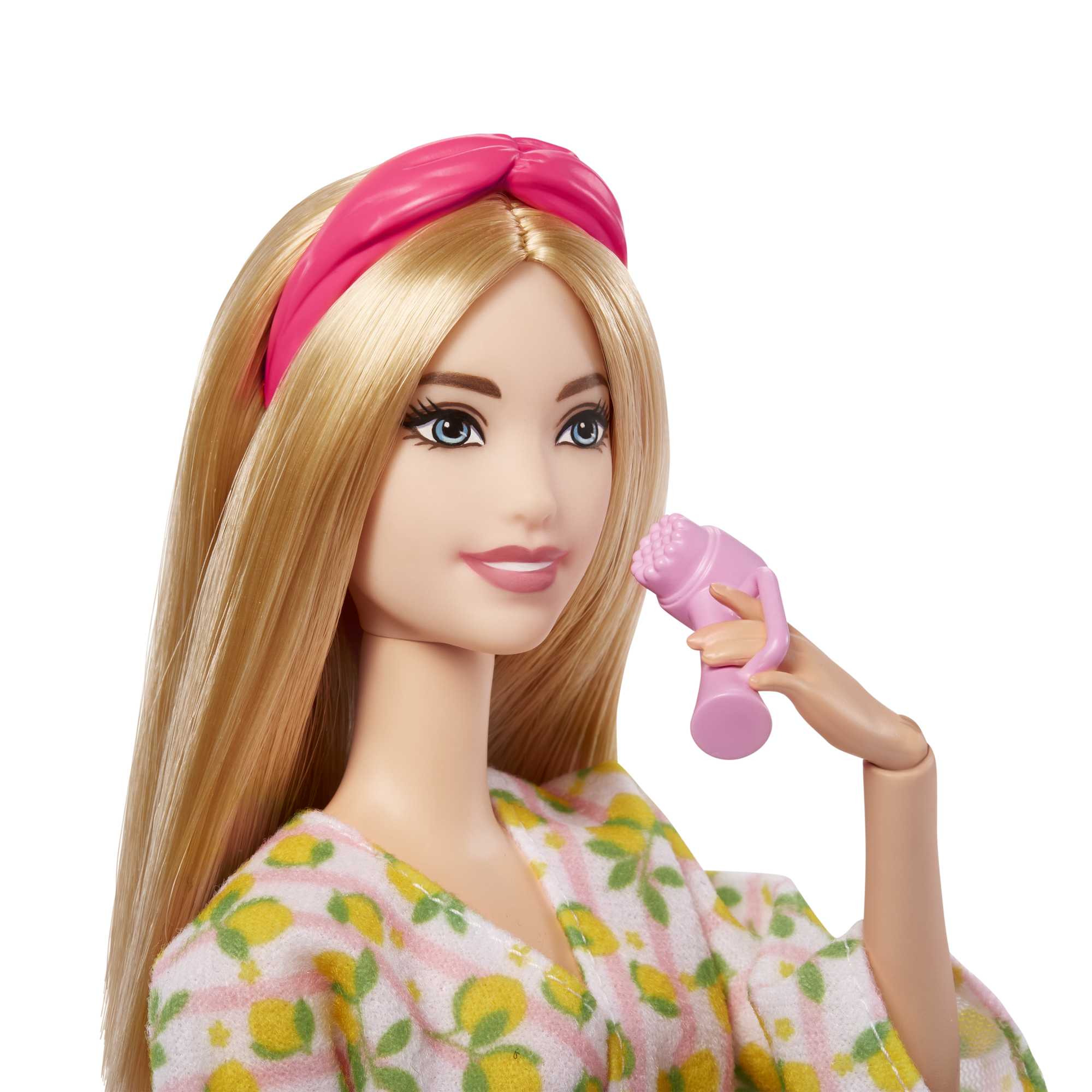 Barbie Self-Care Spa Day Possible Doll in Bathrobe With Puppy And Accessories - Image 2