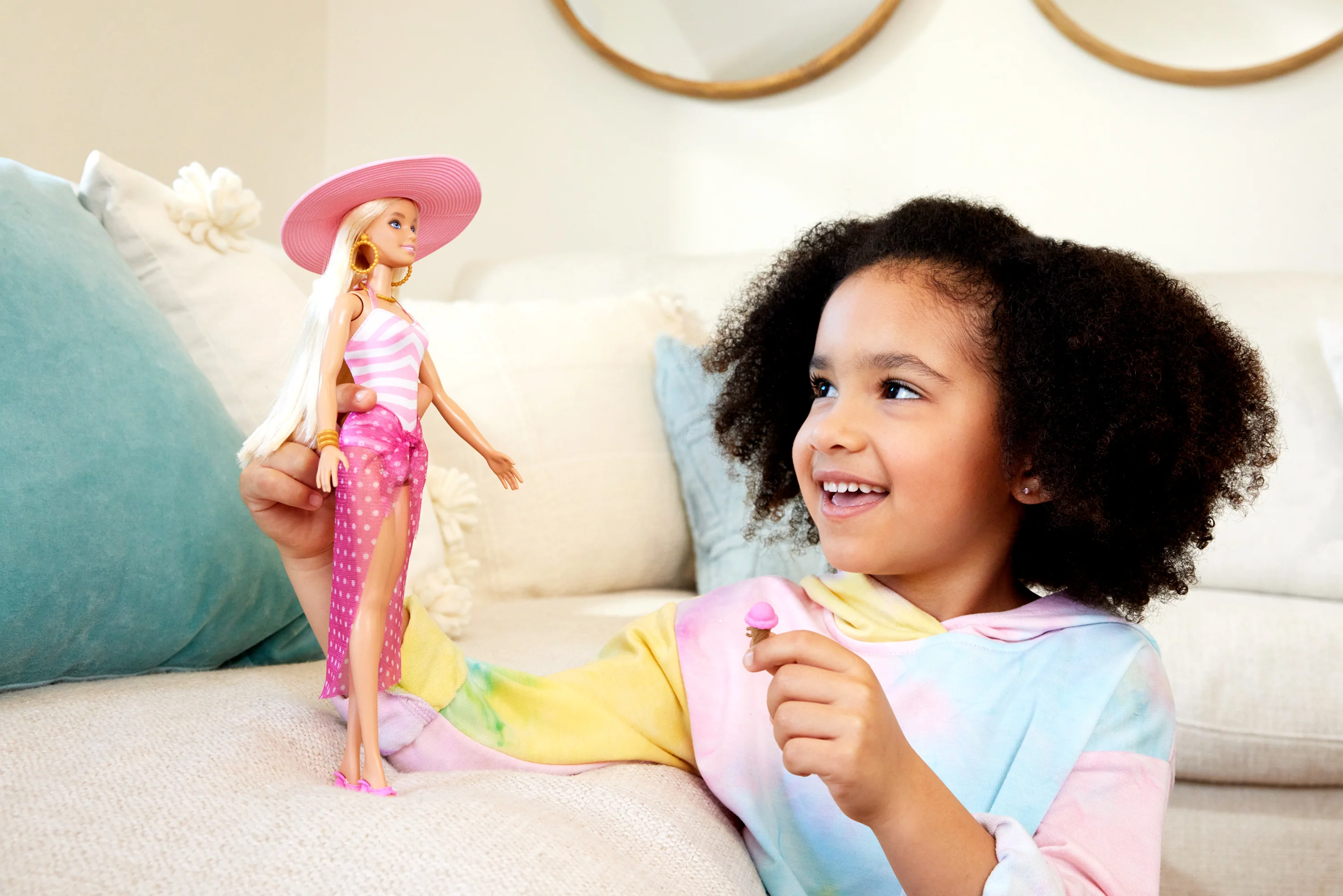 Blonde Barbie Doll With Swimsuit And Beach-Themed Accessories - Image 2