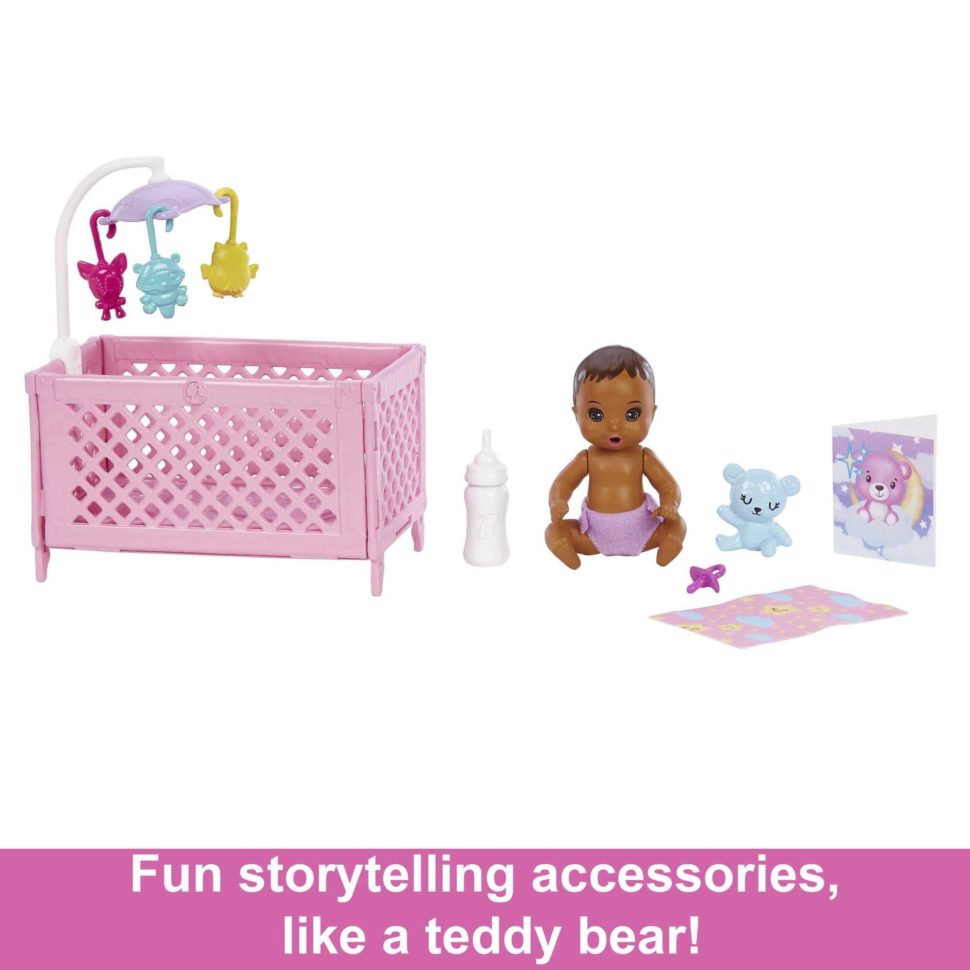 Barbie Doll And Accessories, Skipper Babysitter Crib Playset - Image 4