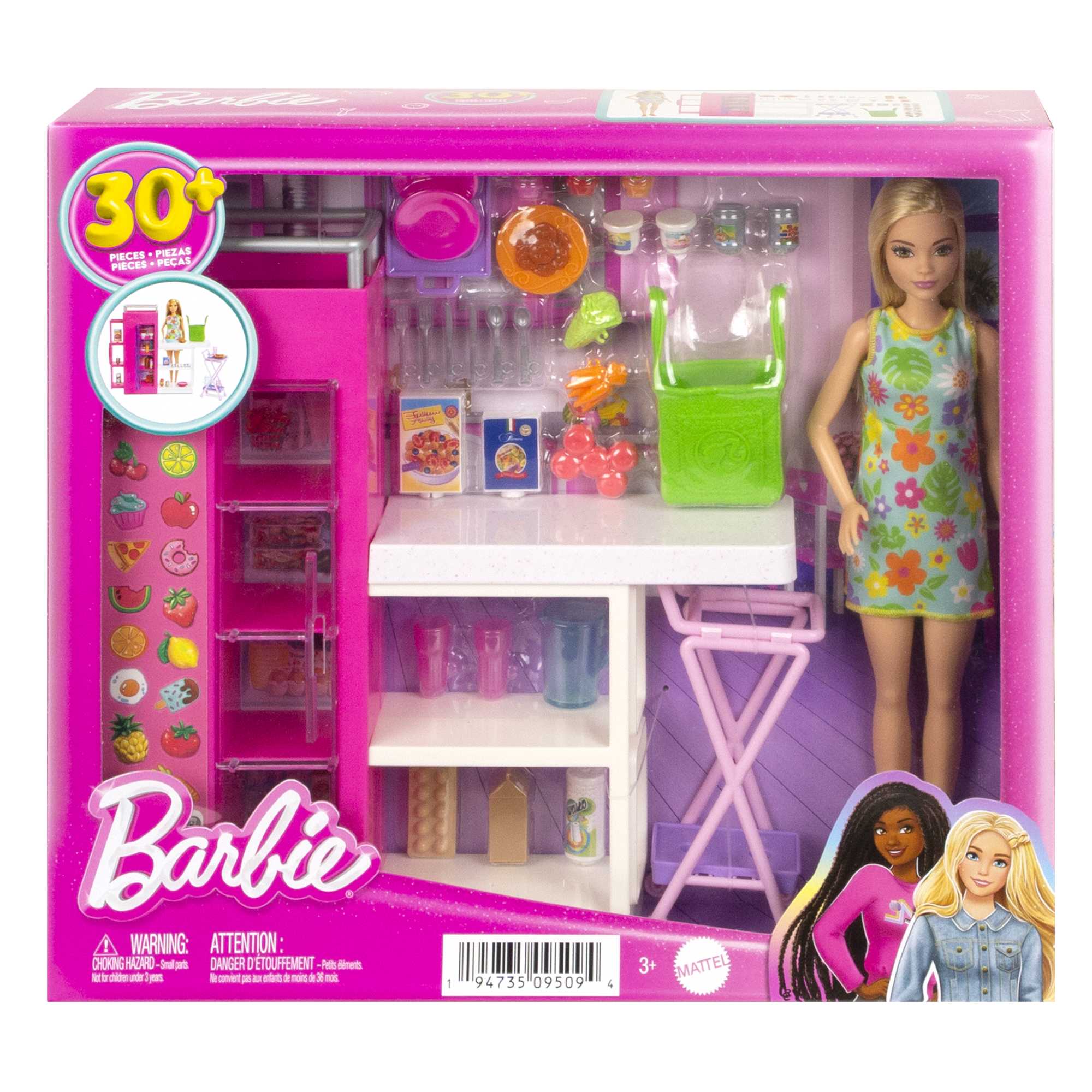 Barbie Doll And Ultimate Pantry Playset, Barbie Kitchen Add-On With 30+ Food-Themed Pieces - Image 6