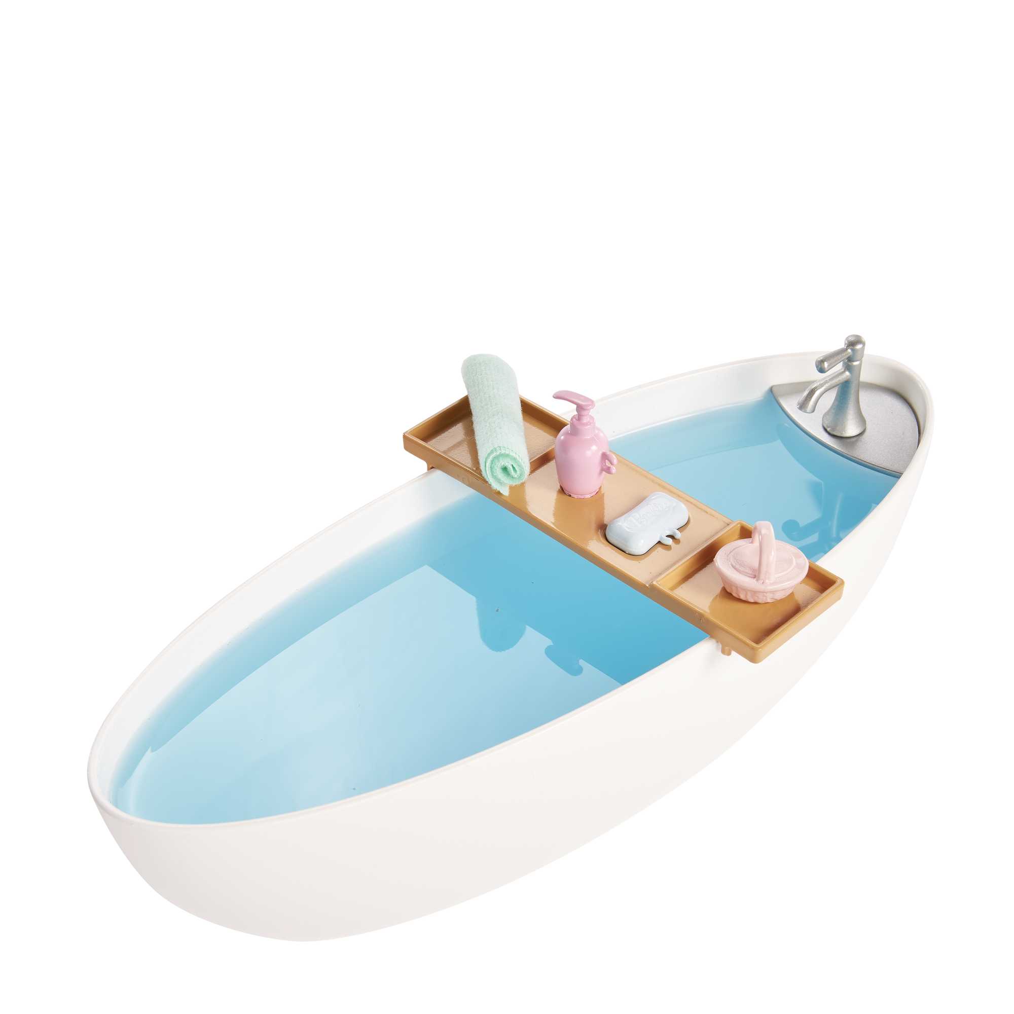 Barbie Doll & Bathtub Playset, Blonde, Confetti Soap & Accessories - Image 5