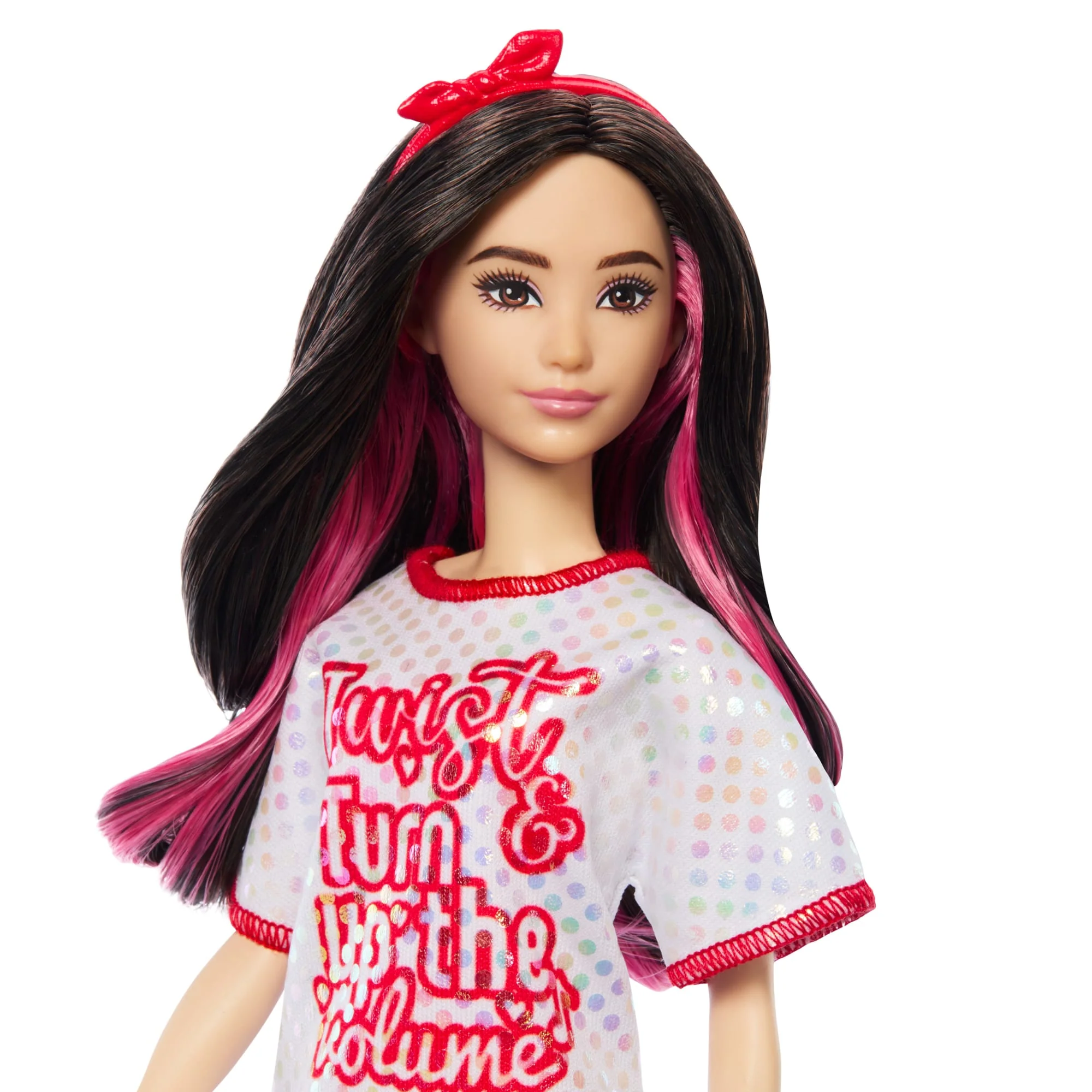 Barbie Fashionistas Doll #214, Black Wavy Hair With Twist ‘n’ Turn Dress & Accessories, 65Th Anniversary - Image 3