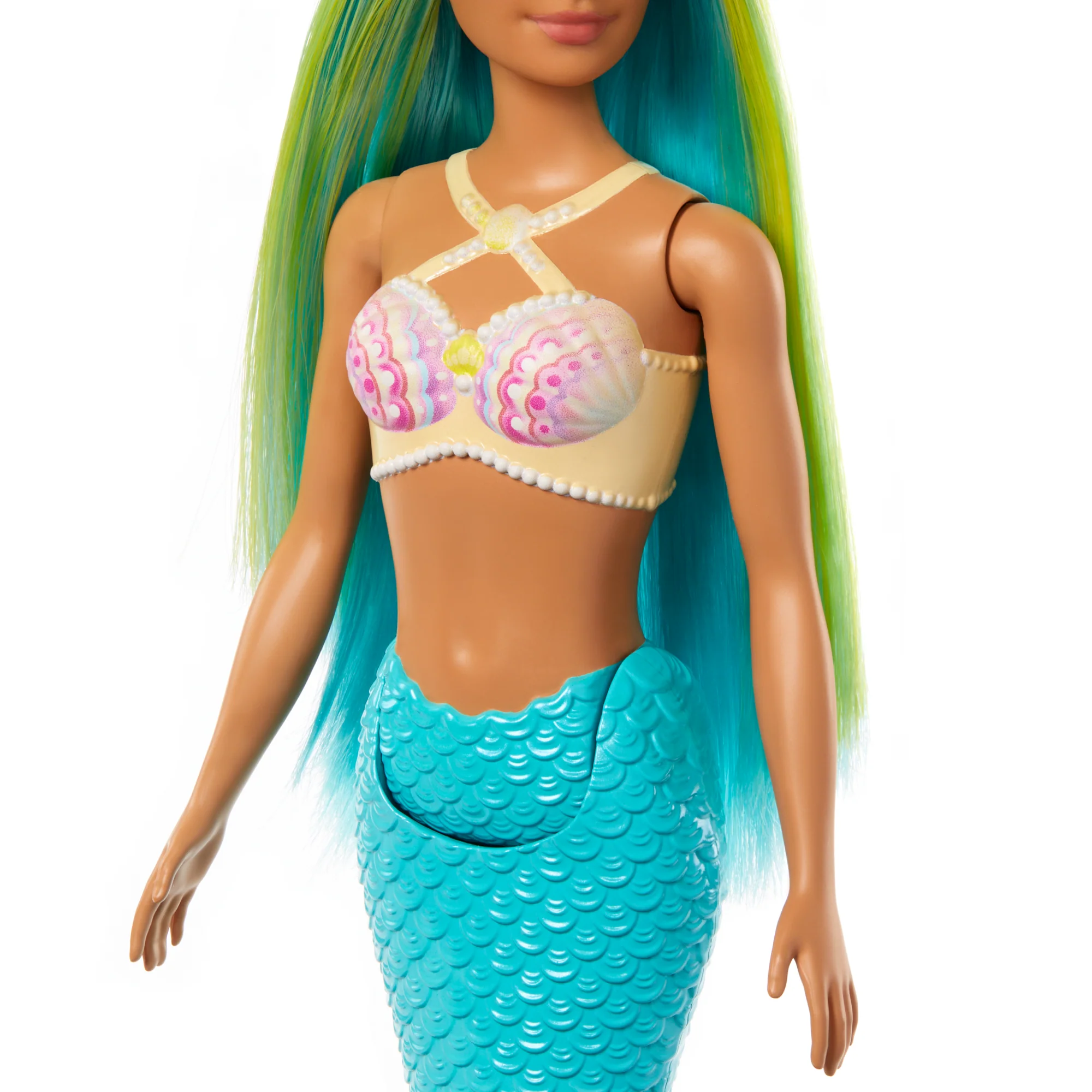Barbie Mermaid Doll With Blue And Yellow Hair, Turquoise Tail, And Headband Accessory - Image 3