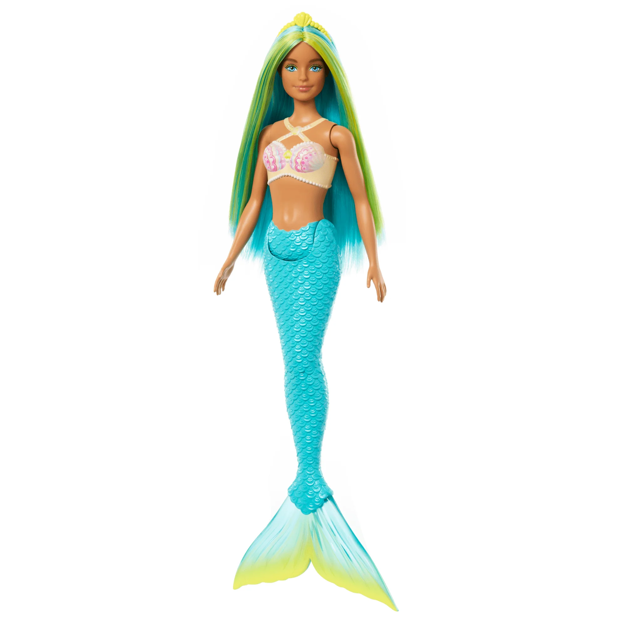 Barbie Mermaid Doll With Blue And Yellow Hair, Turquoise Tail, And Headband Accessory - Image 5