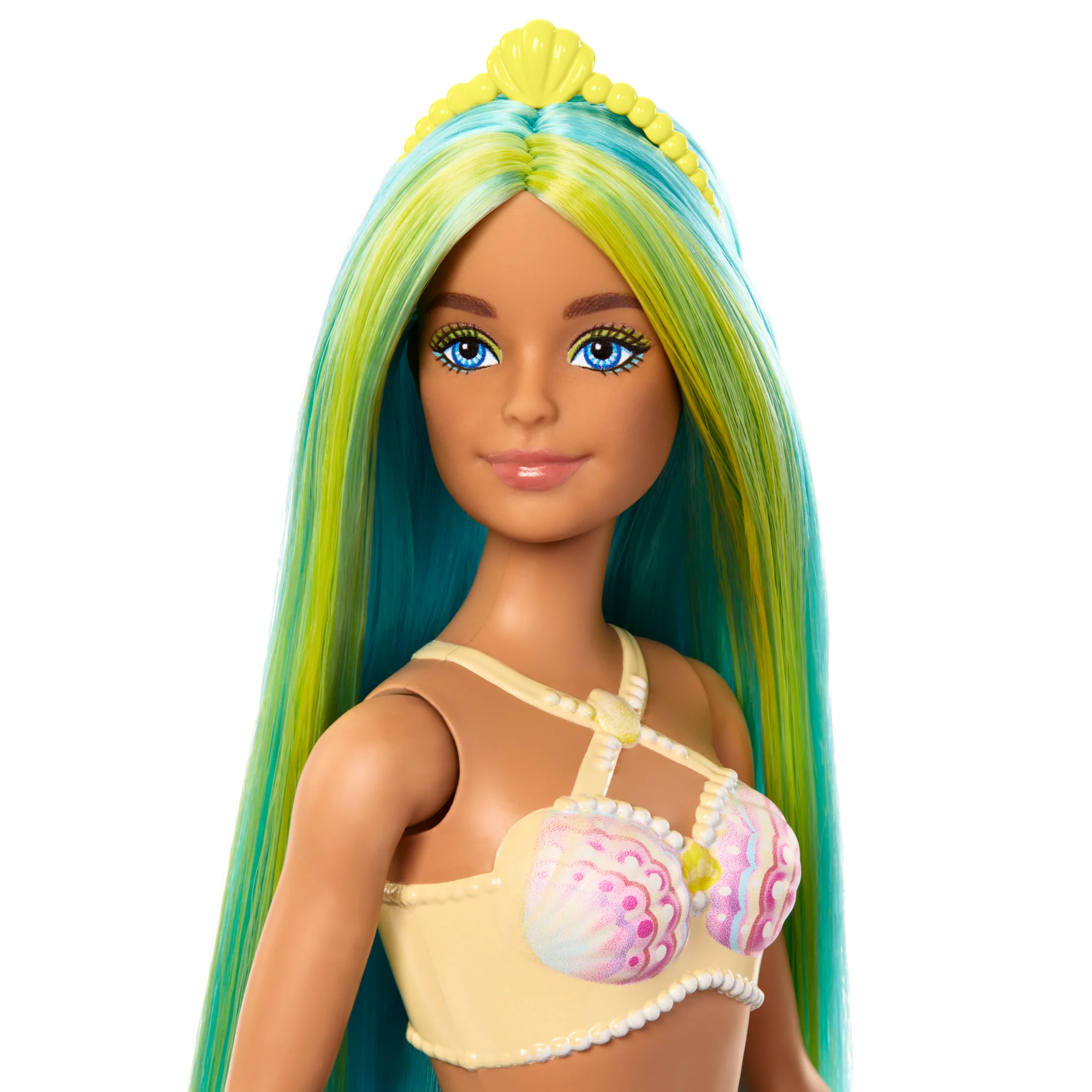 Barbie Mermaid Dolls With Colorful Hair, Tails And Headband Accessories - Image 3