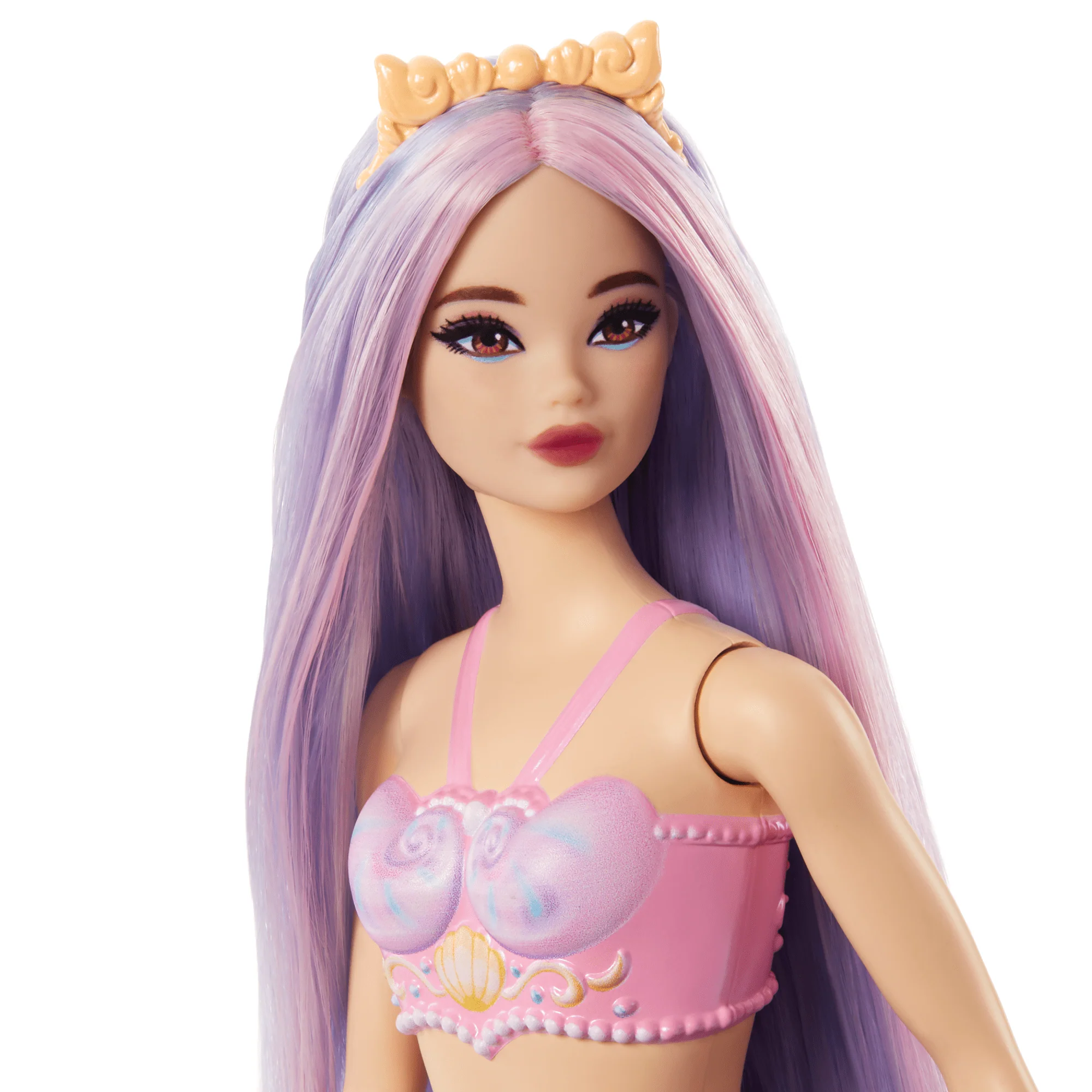 Barbie Mermaid Doll With Lilac Hair, Purple Tail And Headband Accessory - Image 2